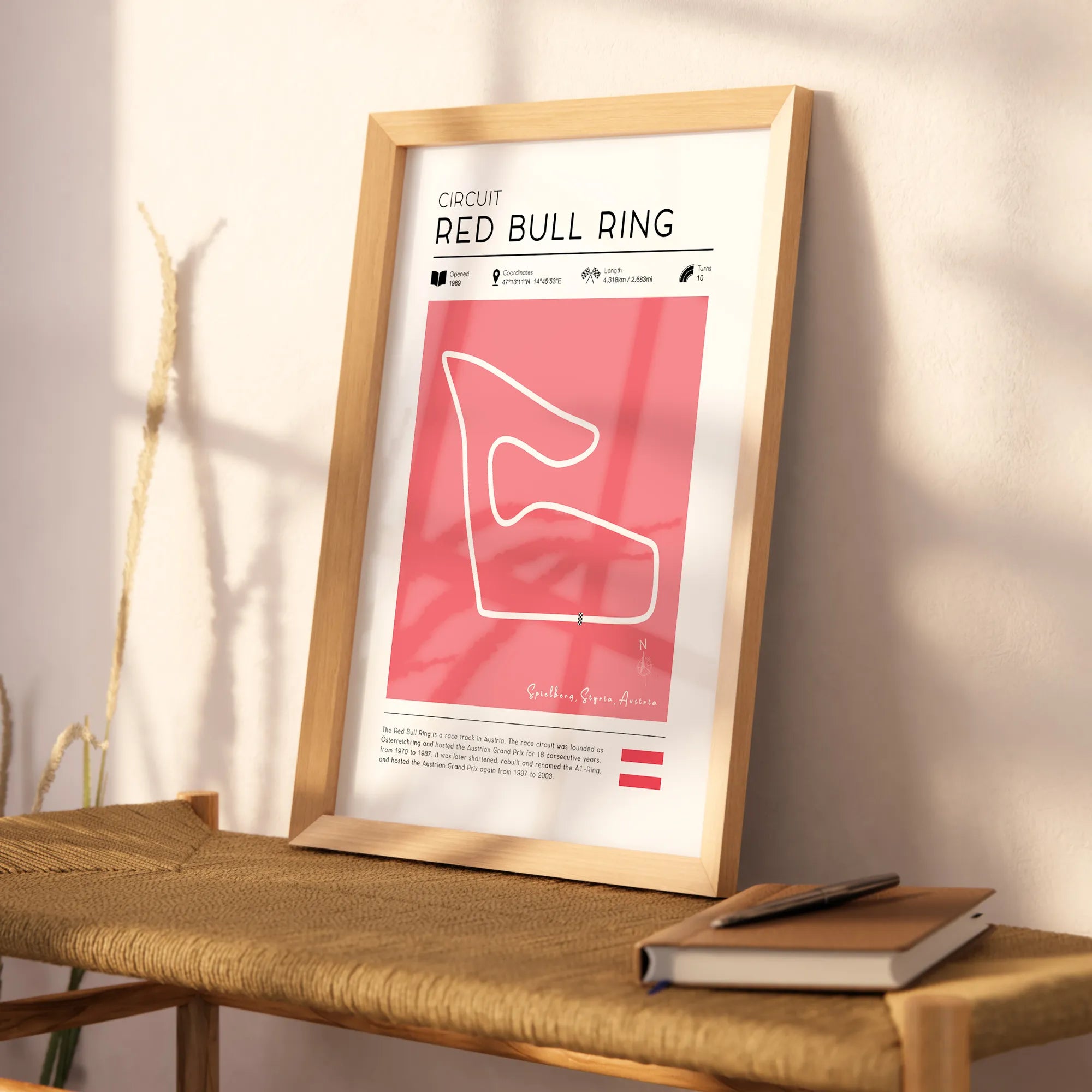 Red Bull Ring Poster – Vintage F1 Circuit Print (Austria)