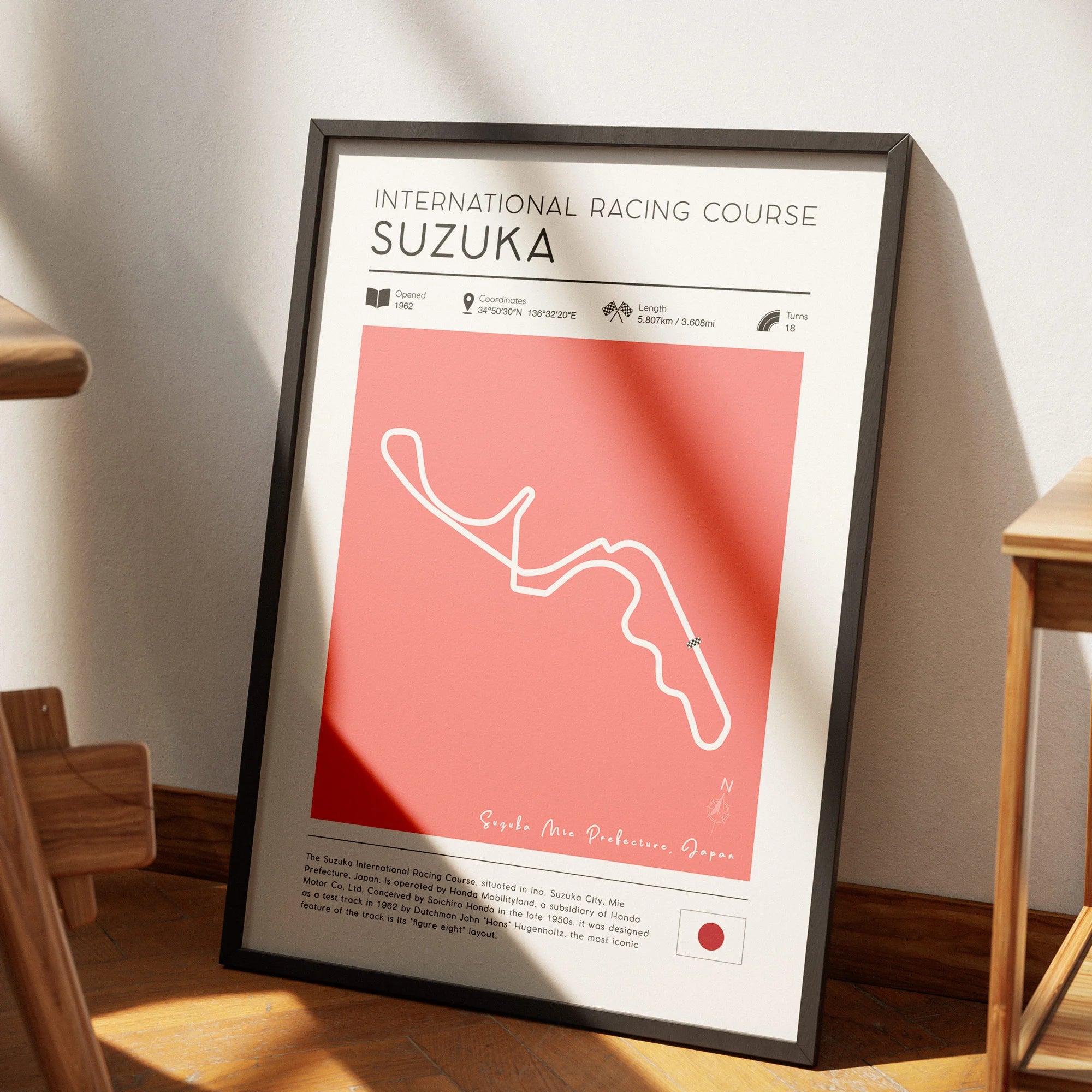 F1 Circuit Poster framed - Suzuka International