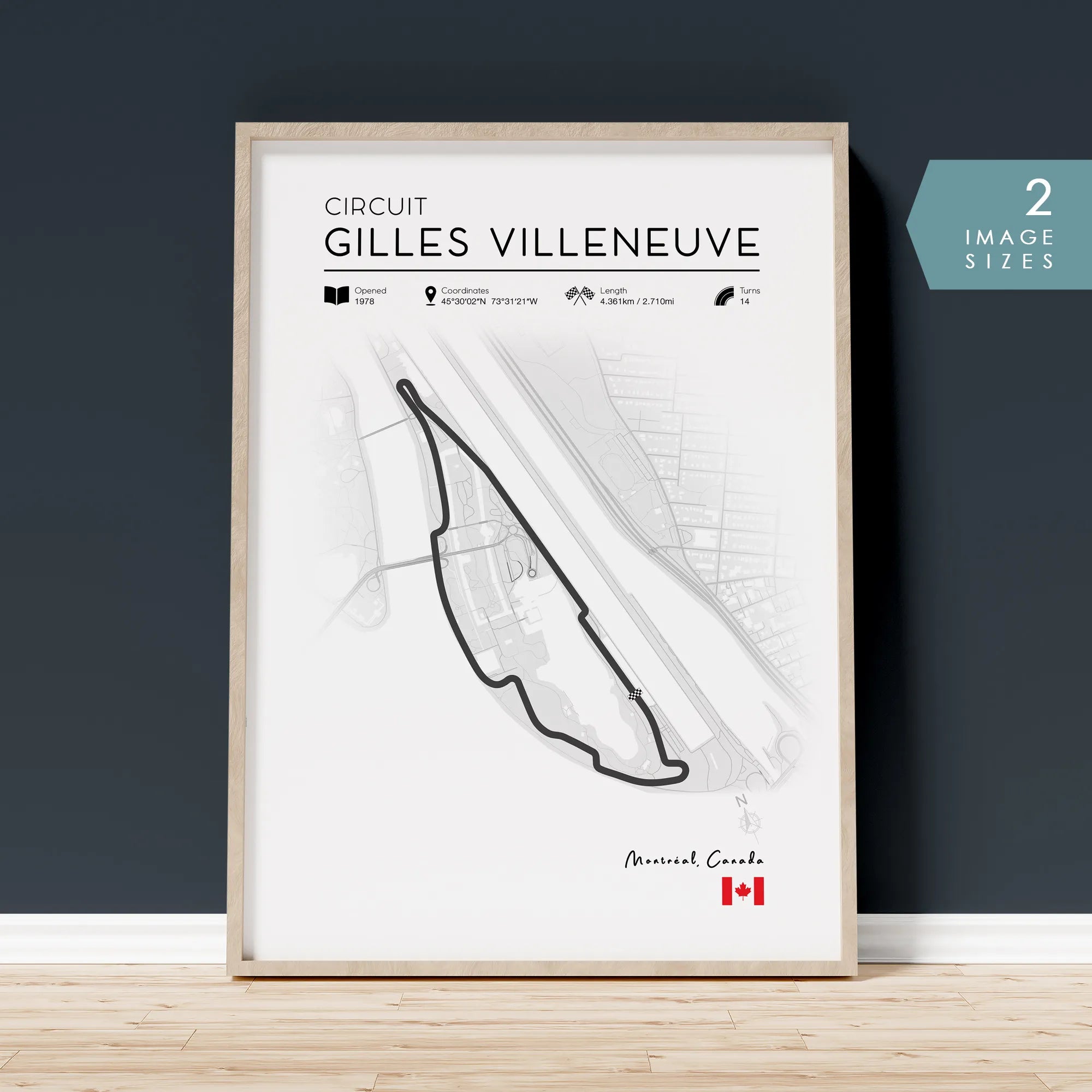 Printable Gilles-Villeneuve F1 Track Poster