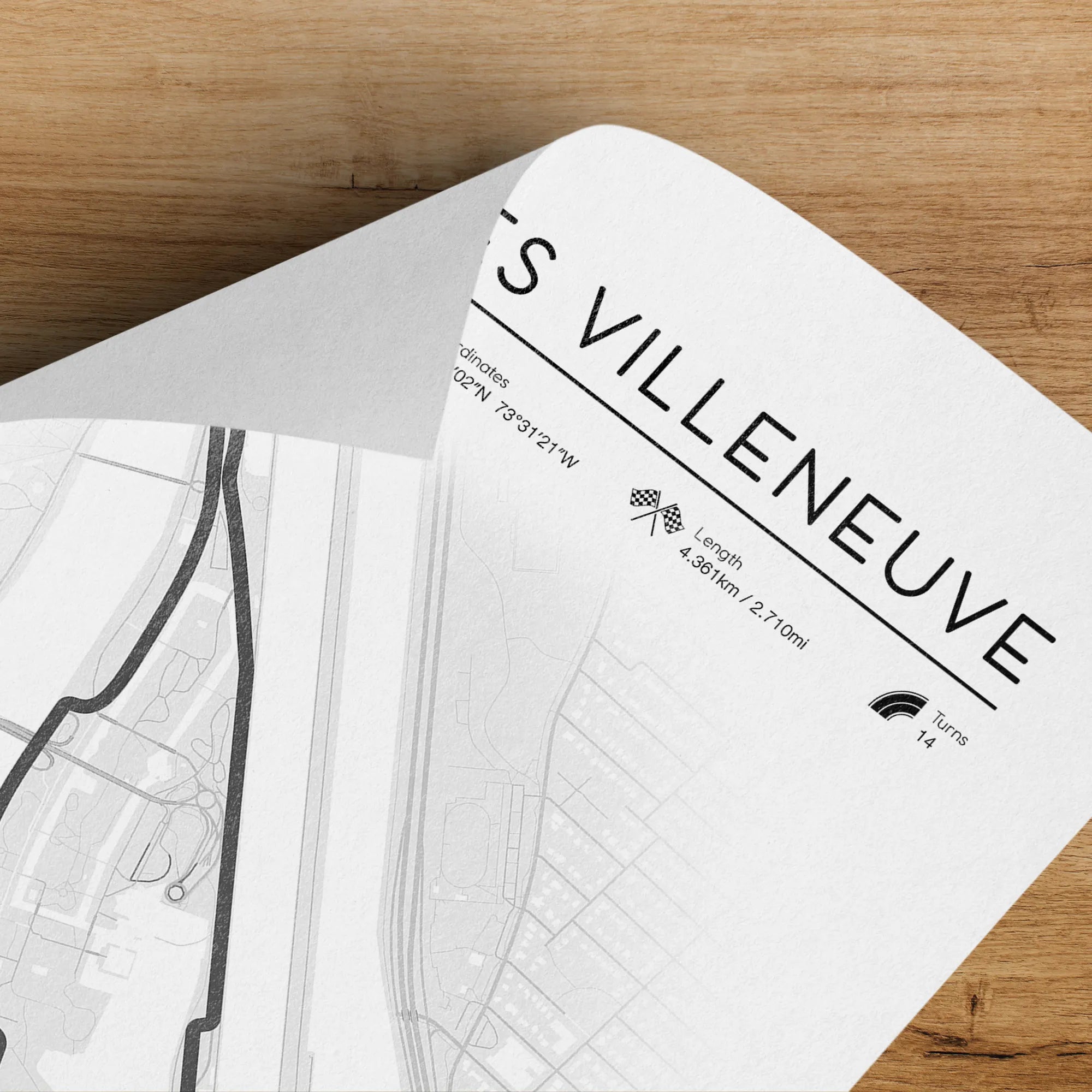 Gilles-Villeneuve F1 Track Poster Printed