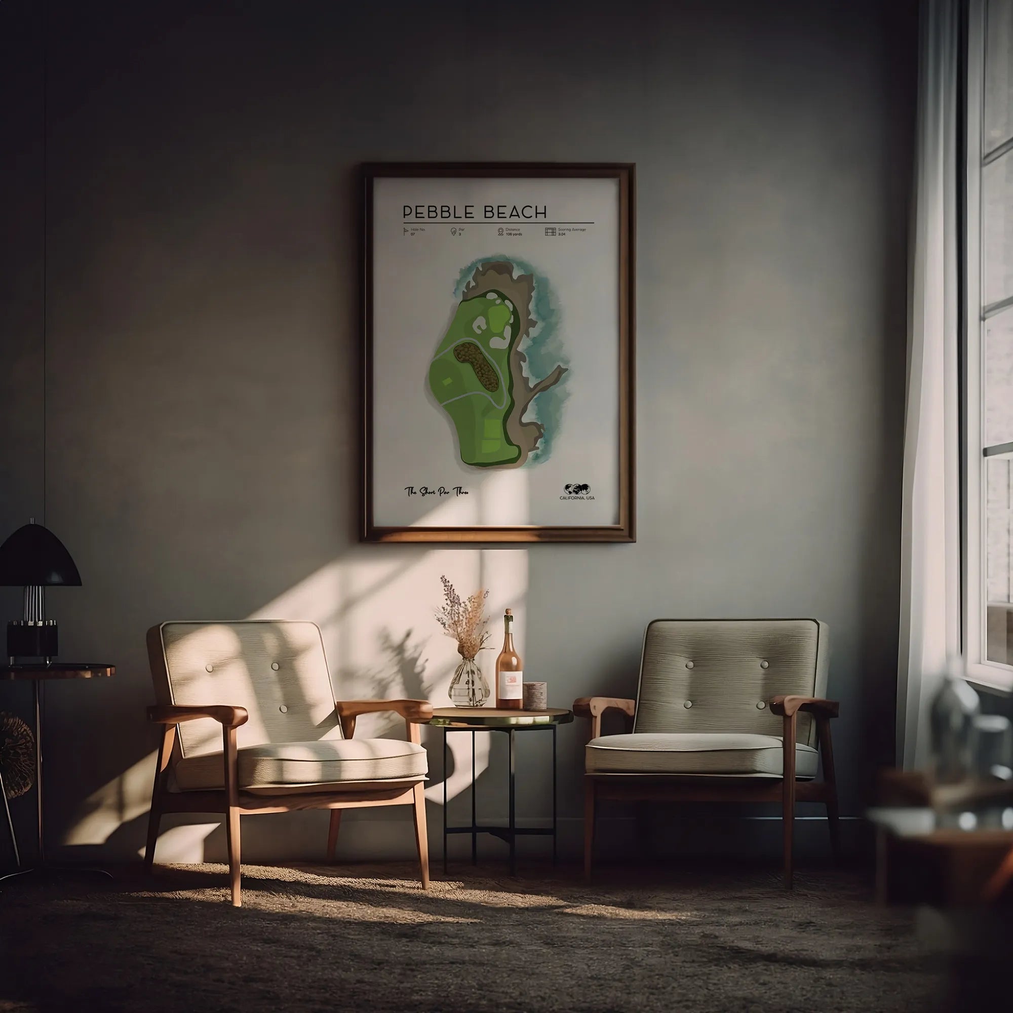 Golf Gift, Pebble Beach Golf Print