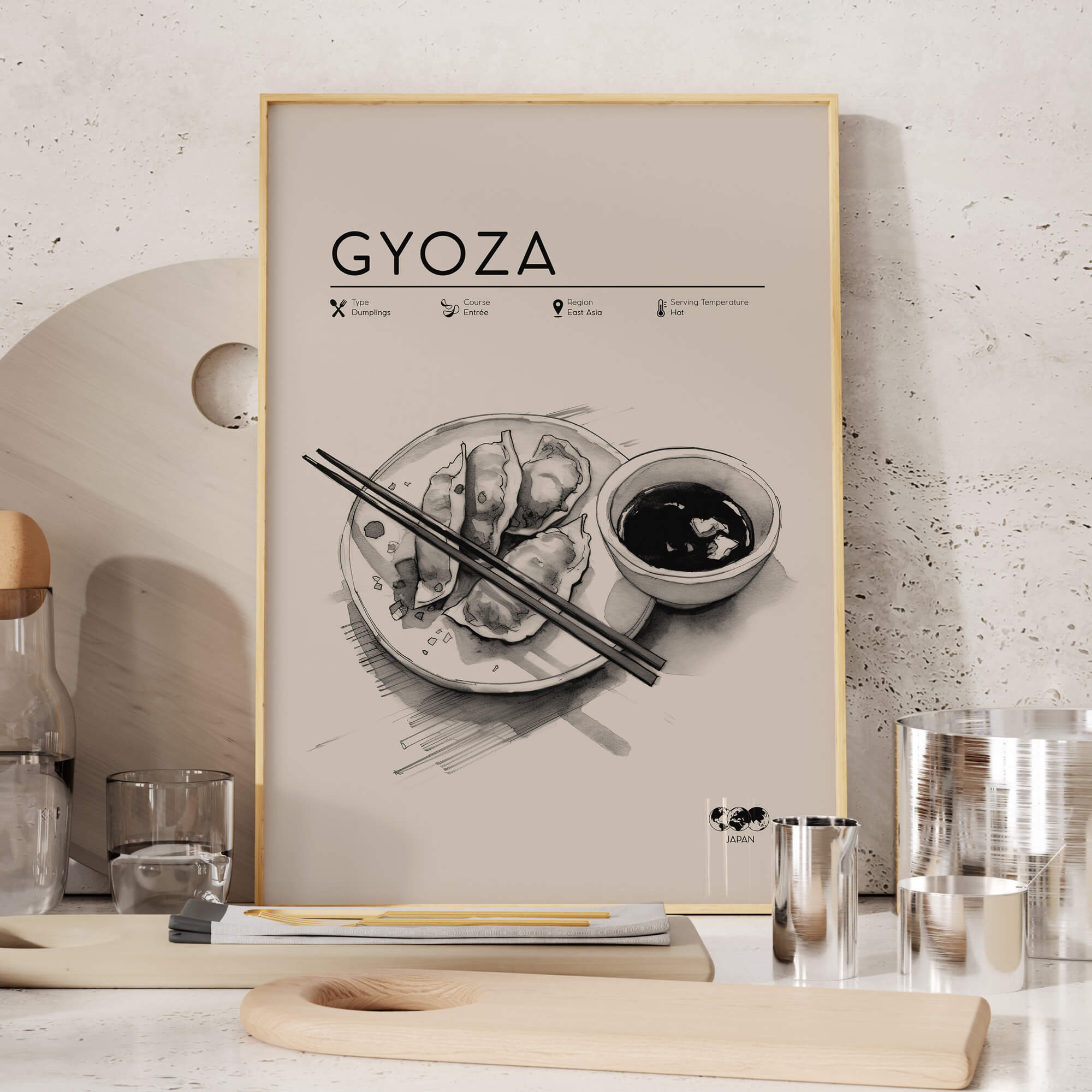 Japanese Gyoza Kitchen Print