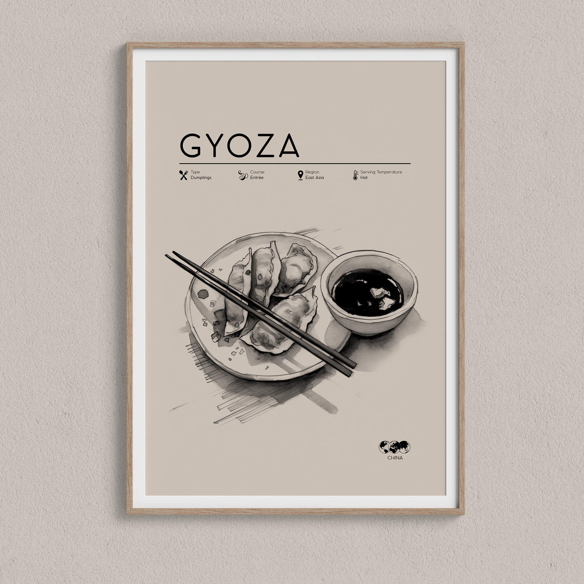 Japanese Gyoza Kitchen Print