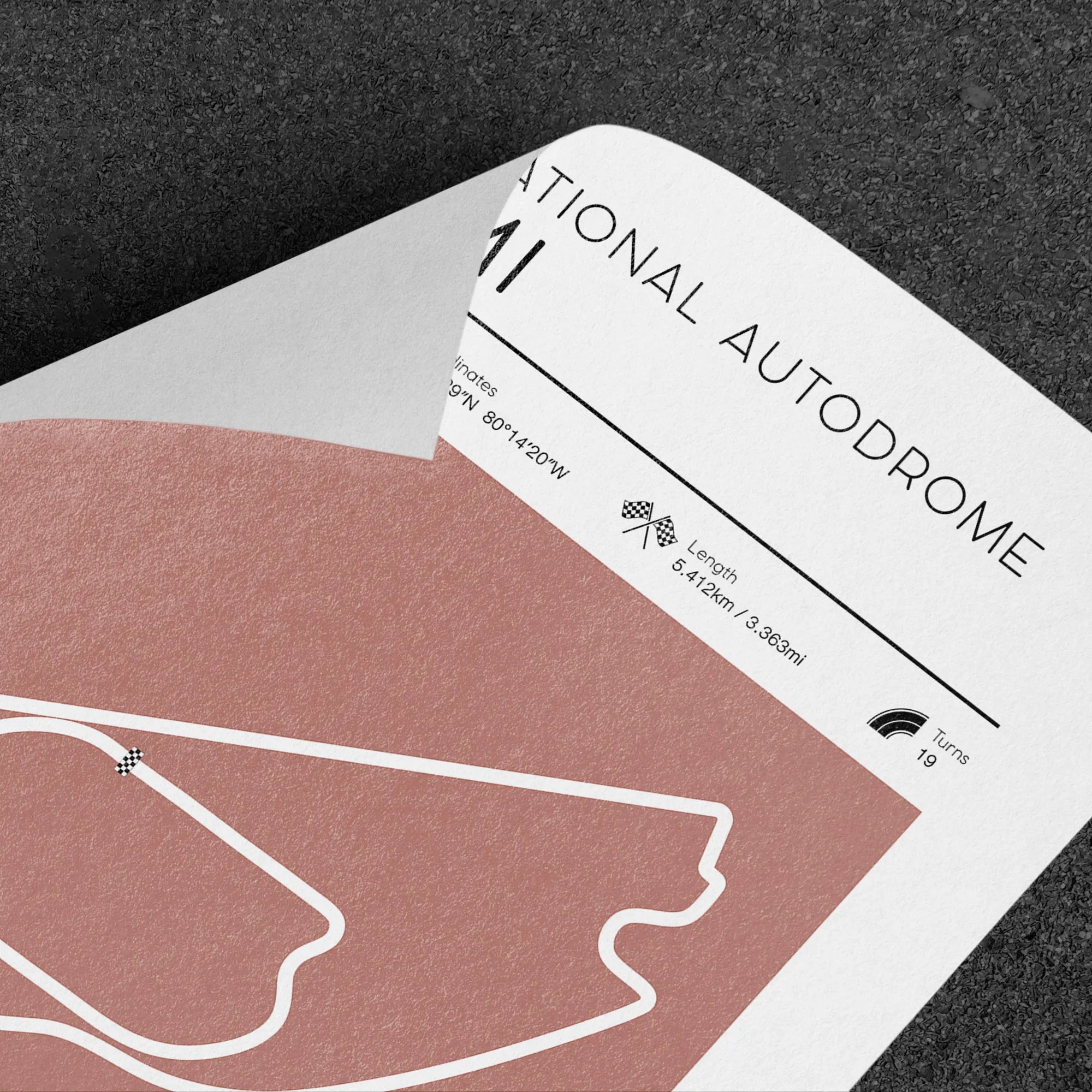 Printable Miami Autodrome F1 Track Poster