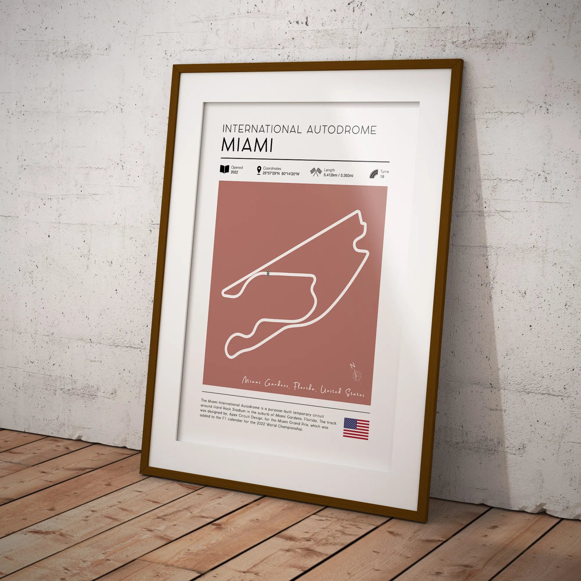 Printable Miami Autodrome F1 Track Poster