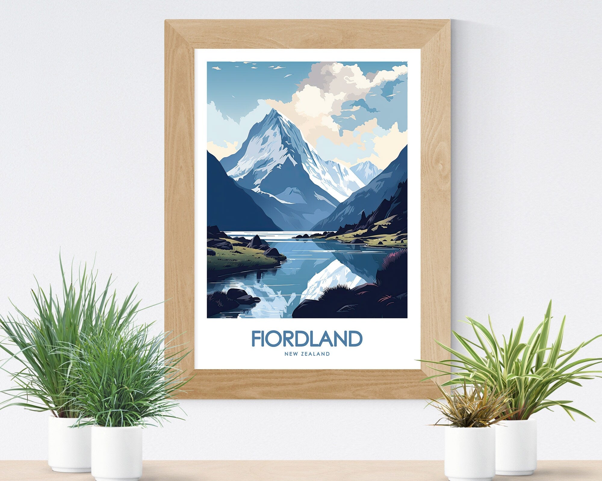 Fiordland New Zealand Travel Poster