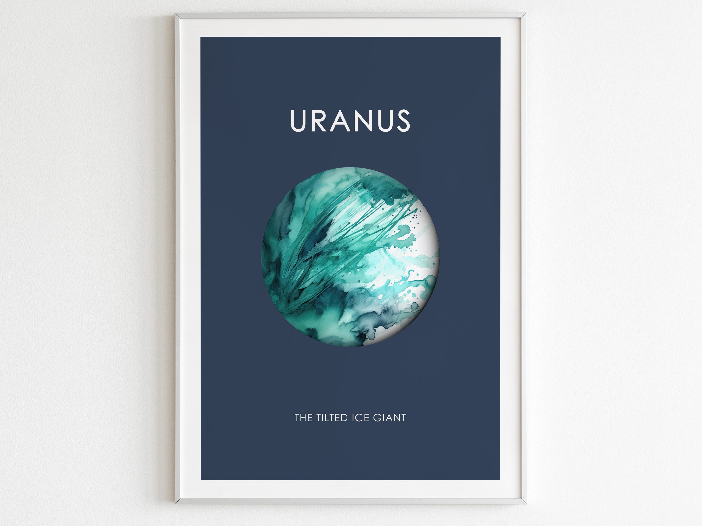 Kids Educational Science Poster, Planet Uranus Print