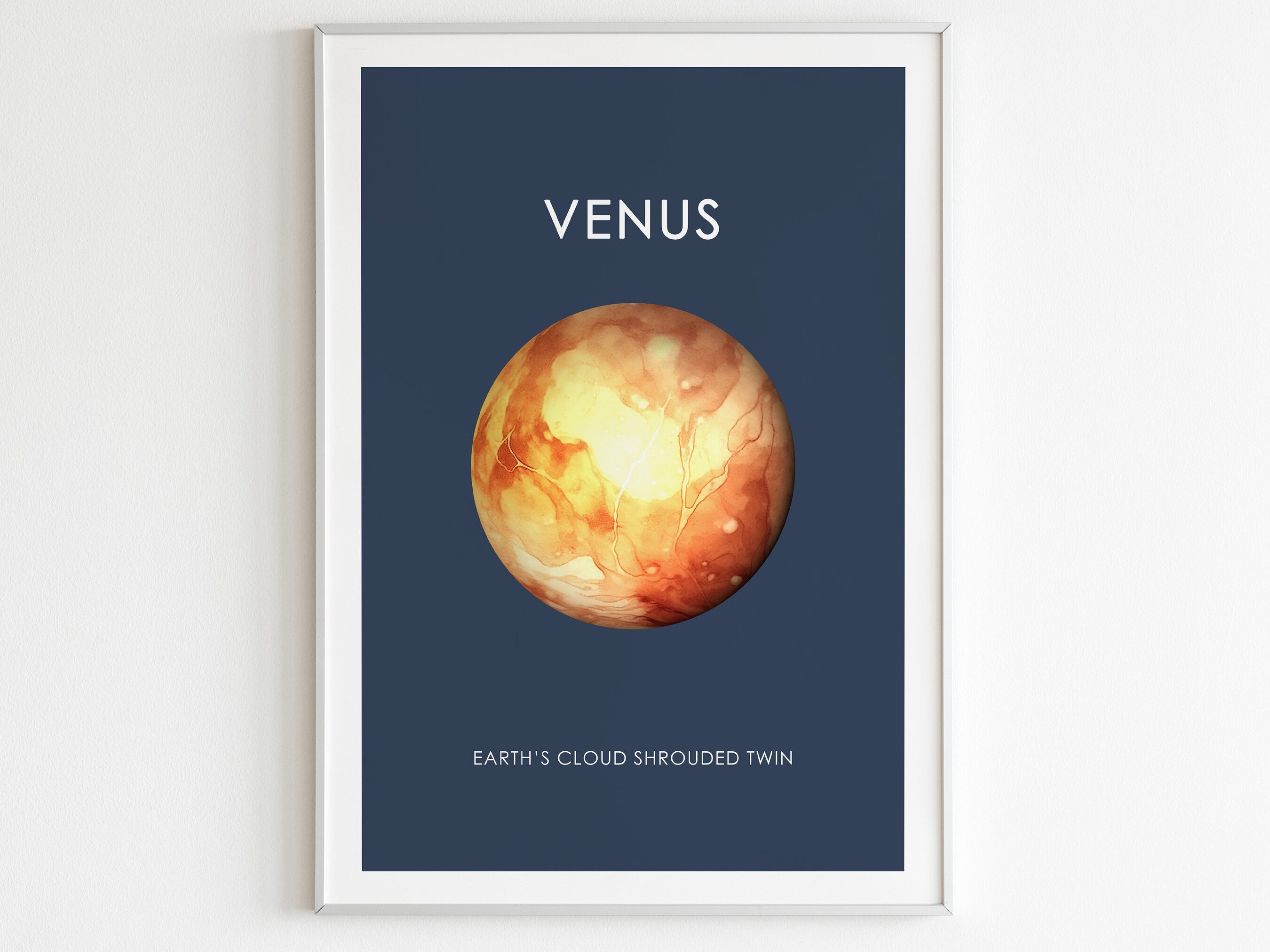 Kids Educational Science Poster, Planet Venus Print