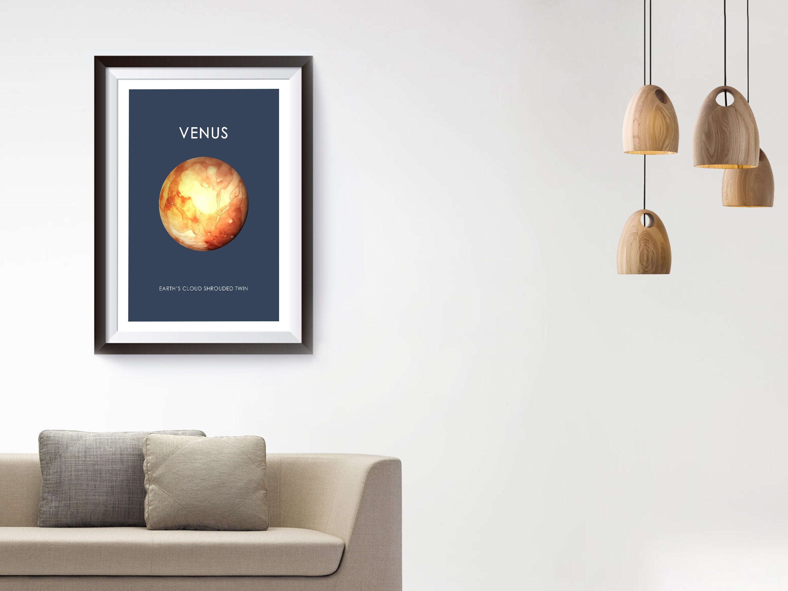 Kids Educational Science Poster, Planet Venus Print
