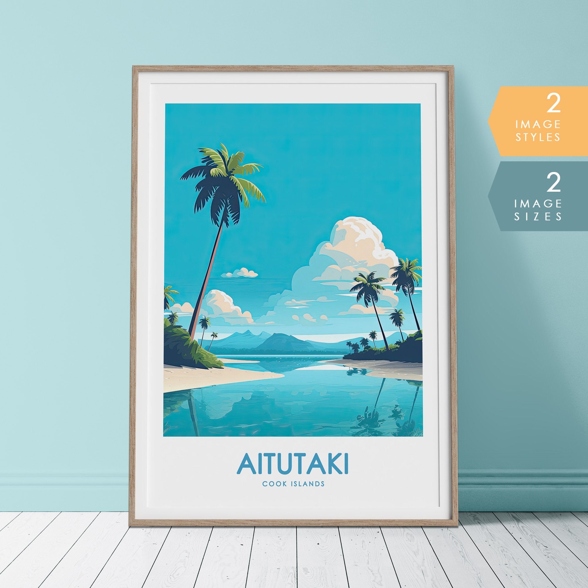 Aitutaki, Cook Islands Travel Poster – Studio Pacific Art