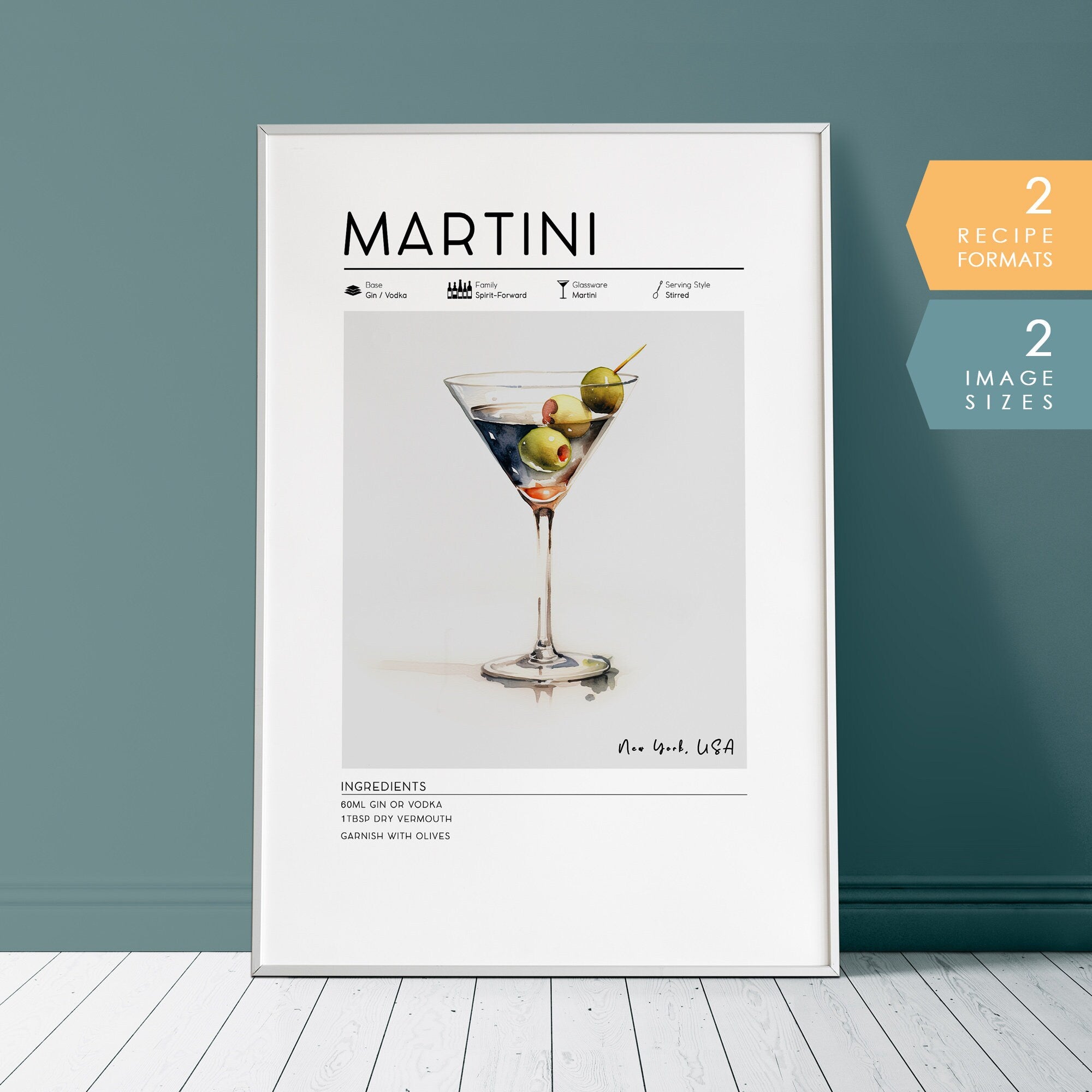 Martini Cocktail Poster