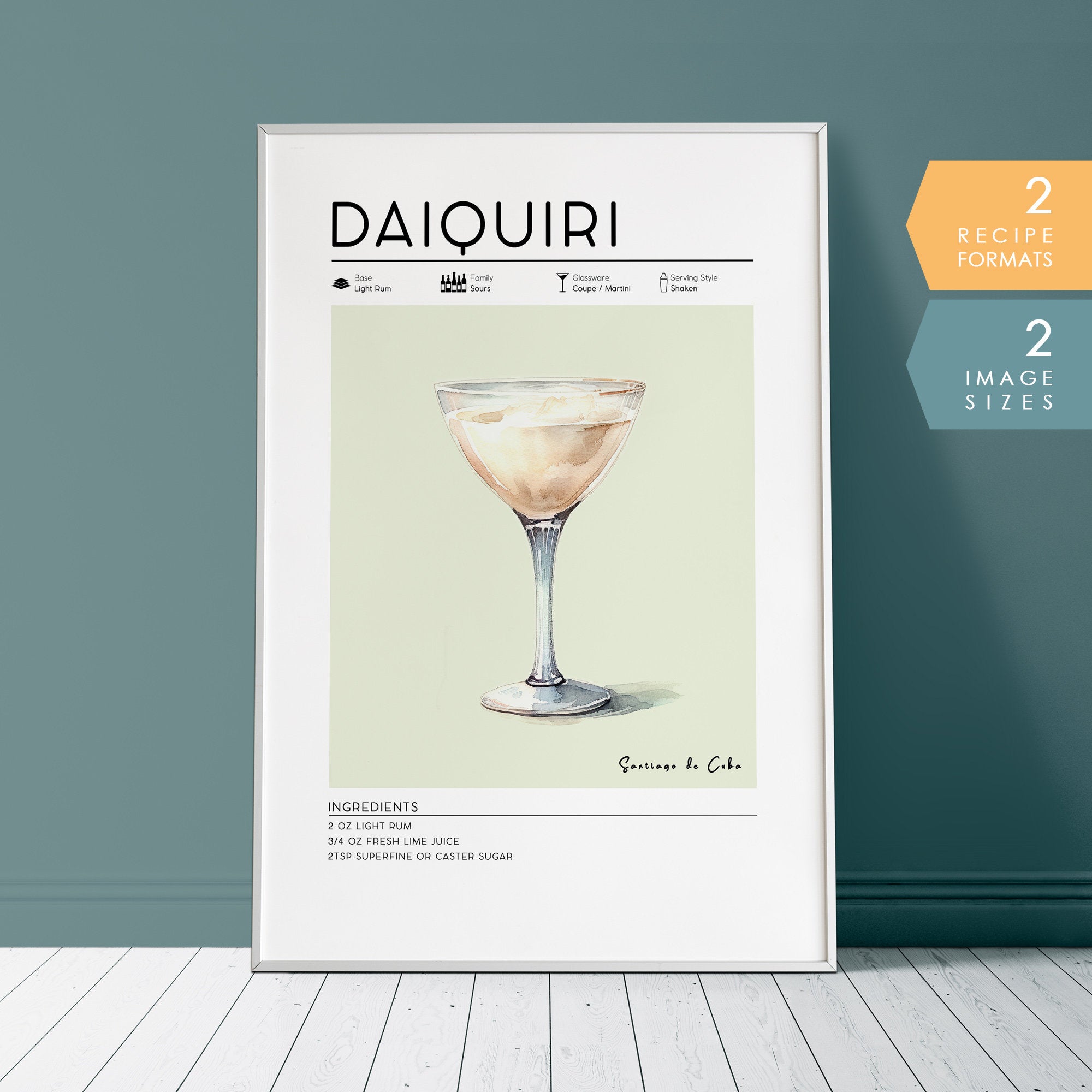Daiquiri Cocktail Poster