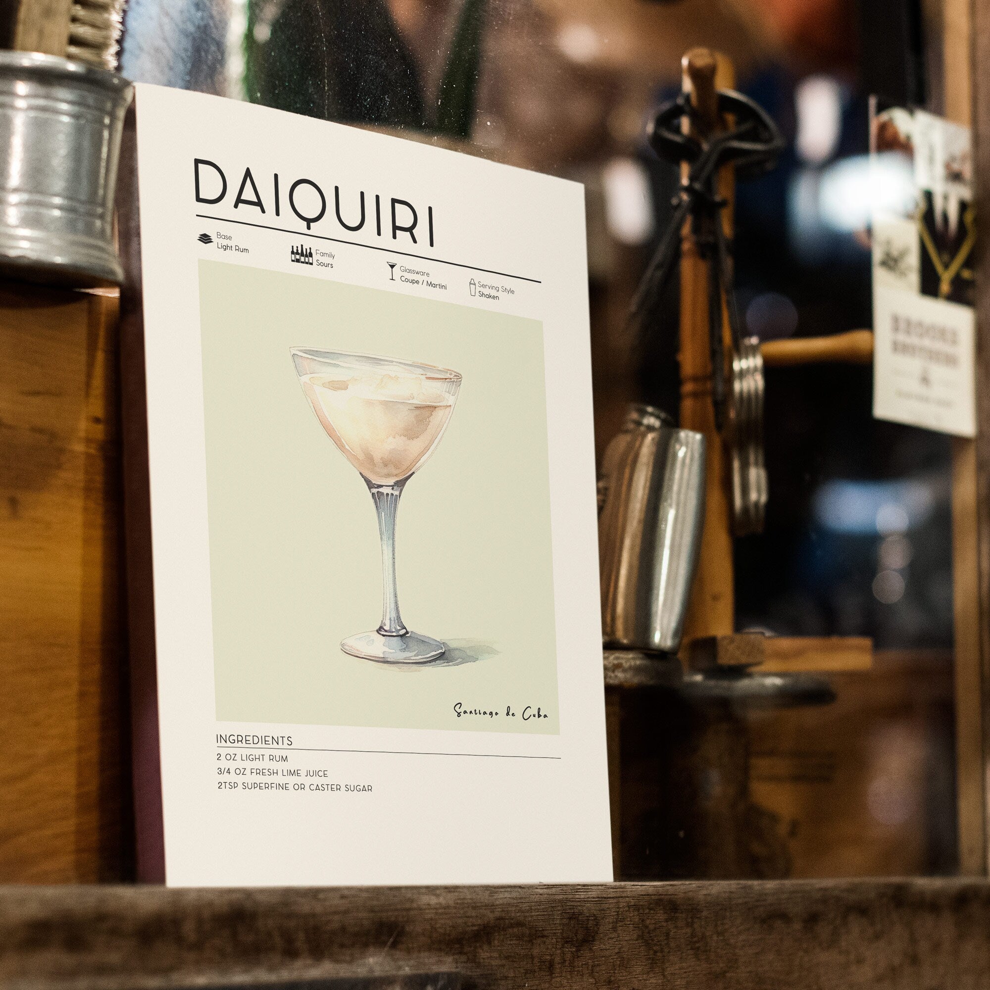 Daiquiri Cocktail Poster