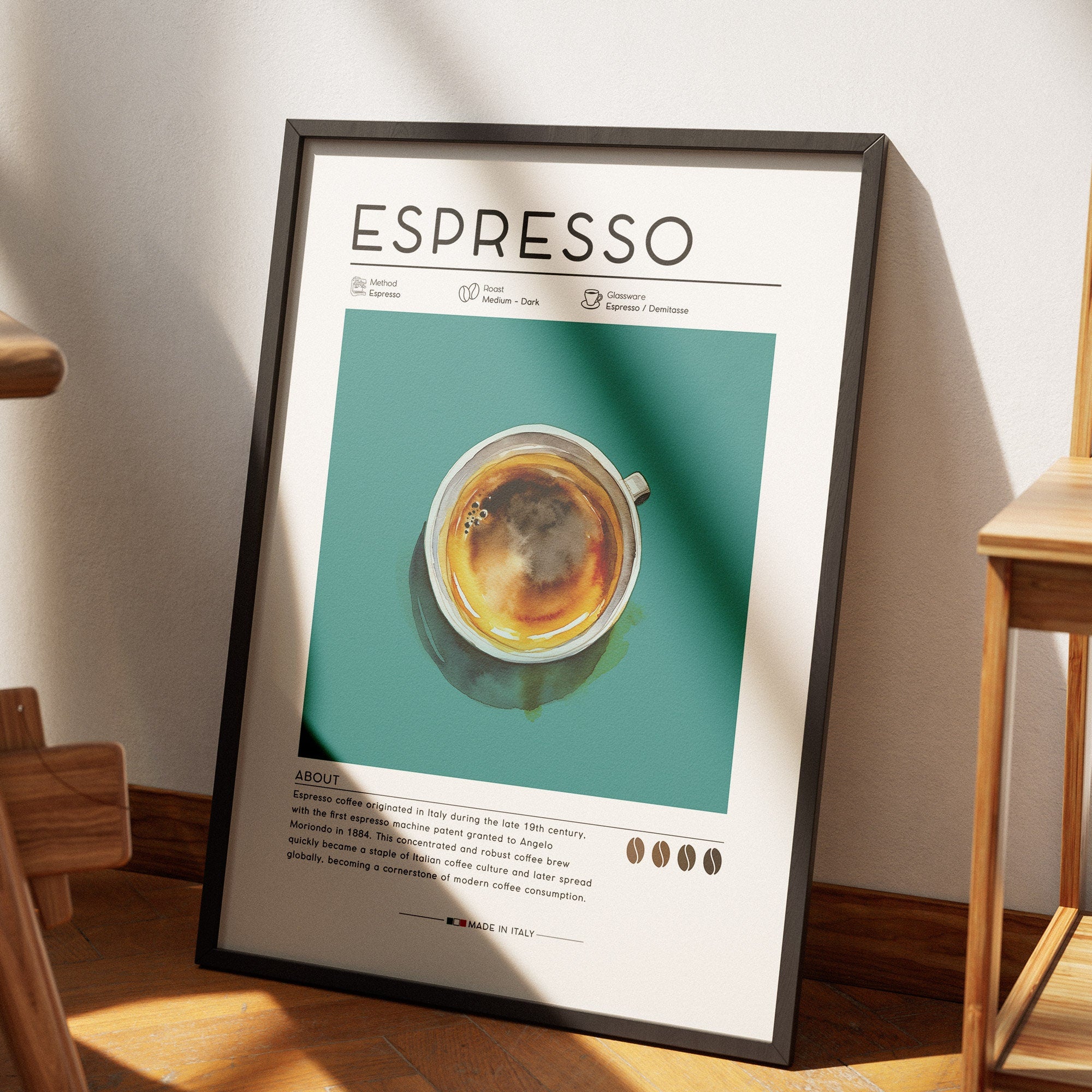 Set of 2 Retro Coffee Coffee Prints