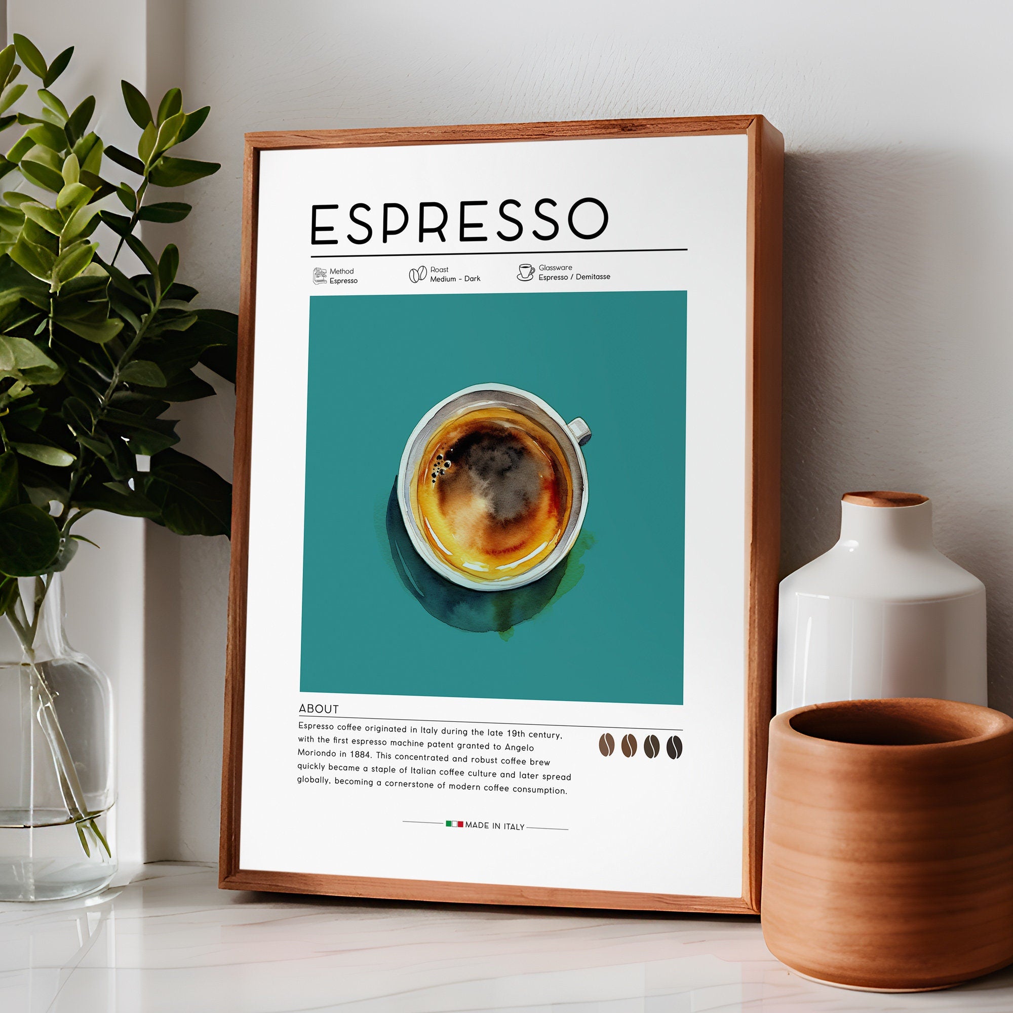 Set of 2 Retro Coffee Coffee Prints