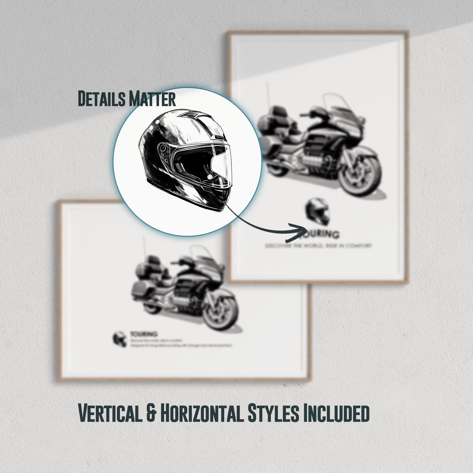 Motorcycle Art, Touring Motorcycle Poster