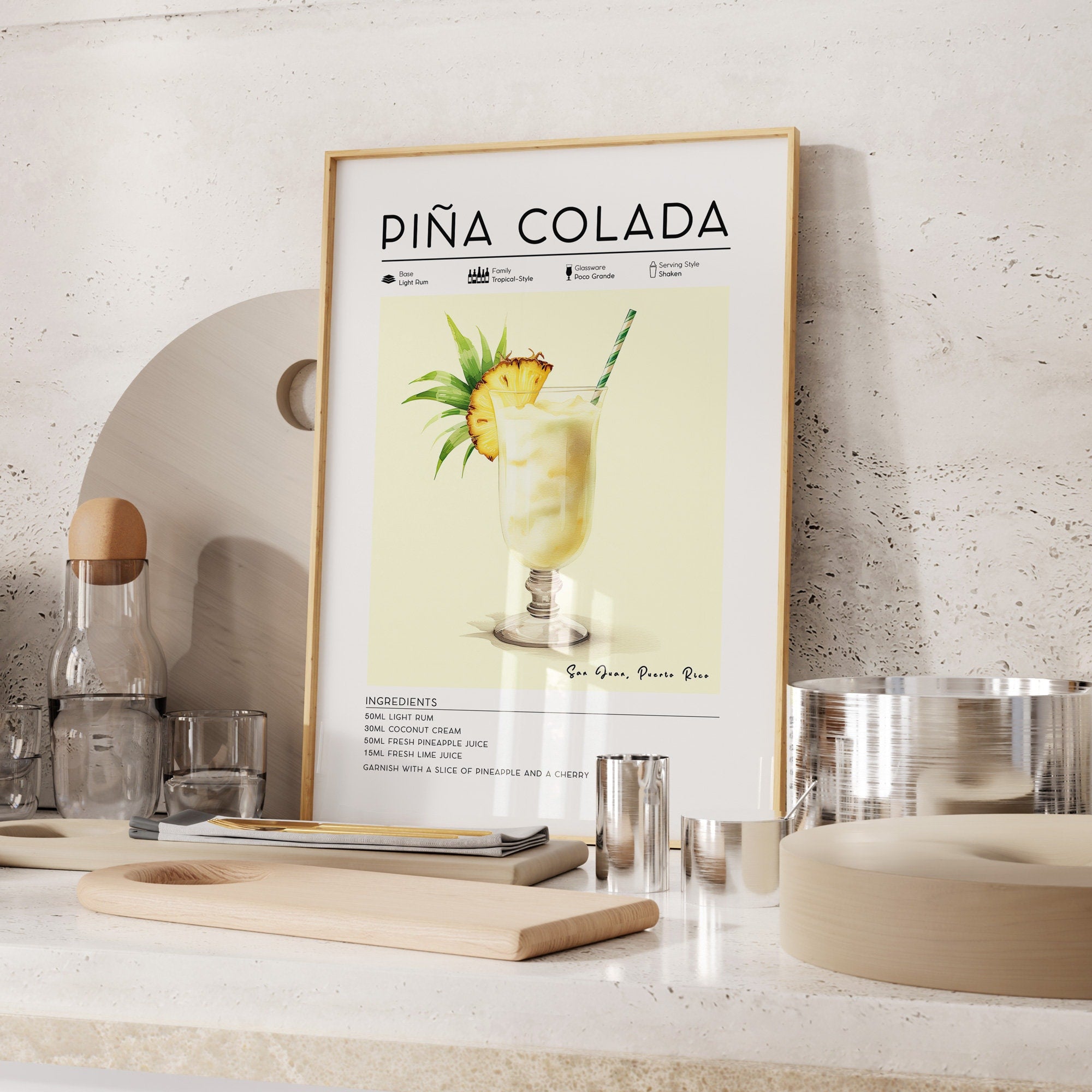 Set of 6 Classic Cocktail Posters