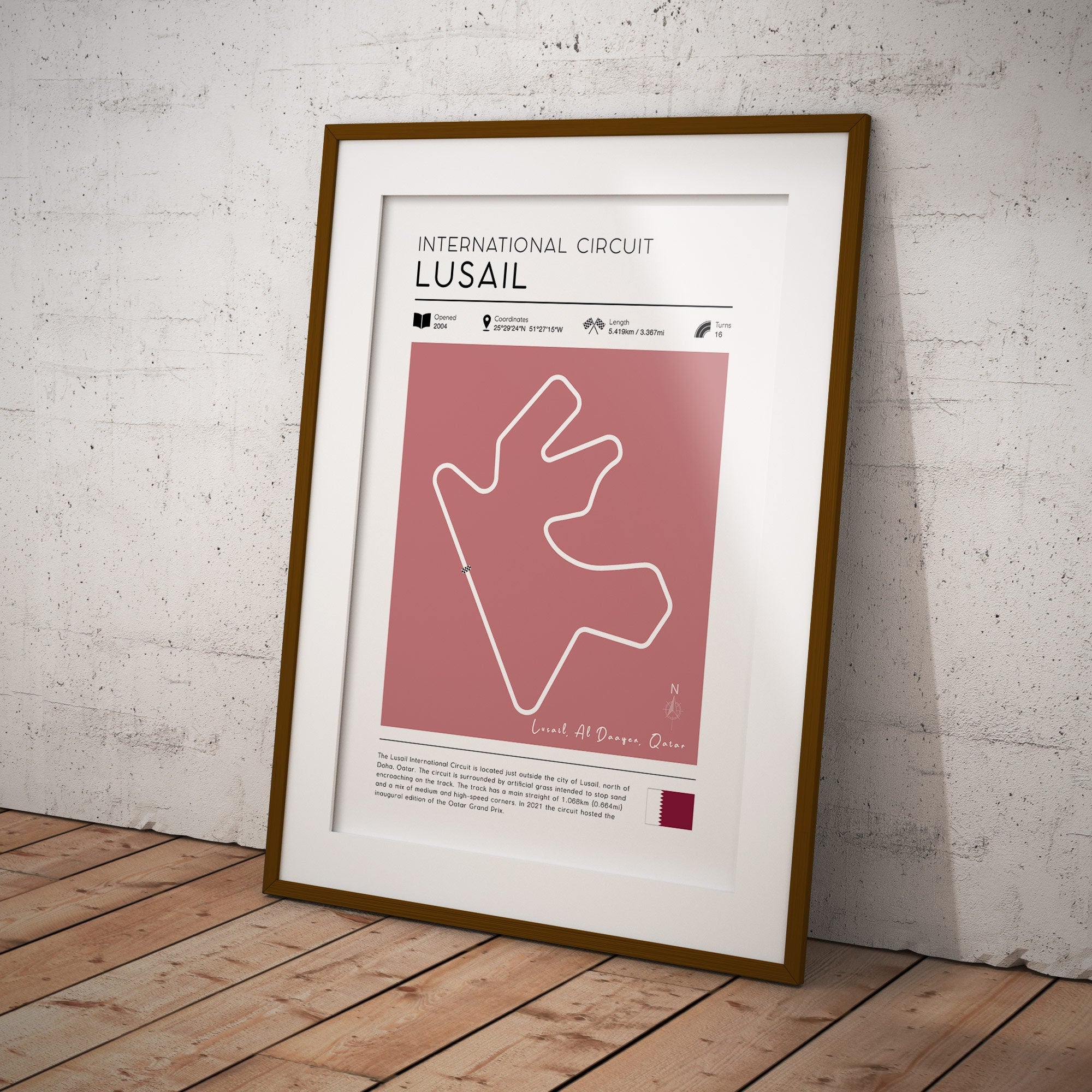F1 Circuit Poster - Lusail Qatar