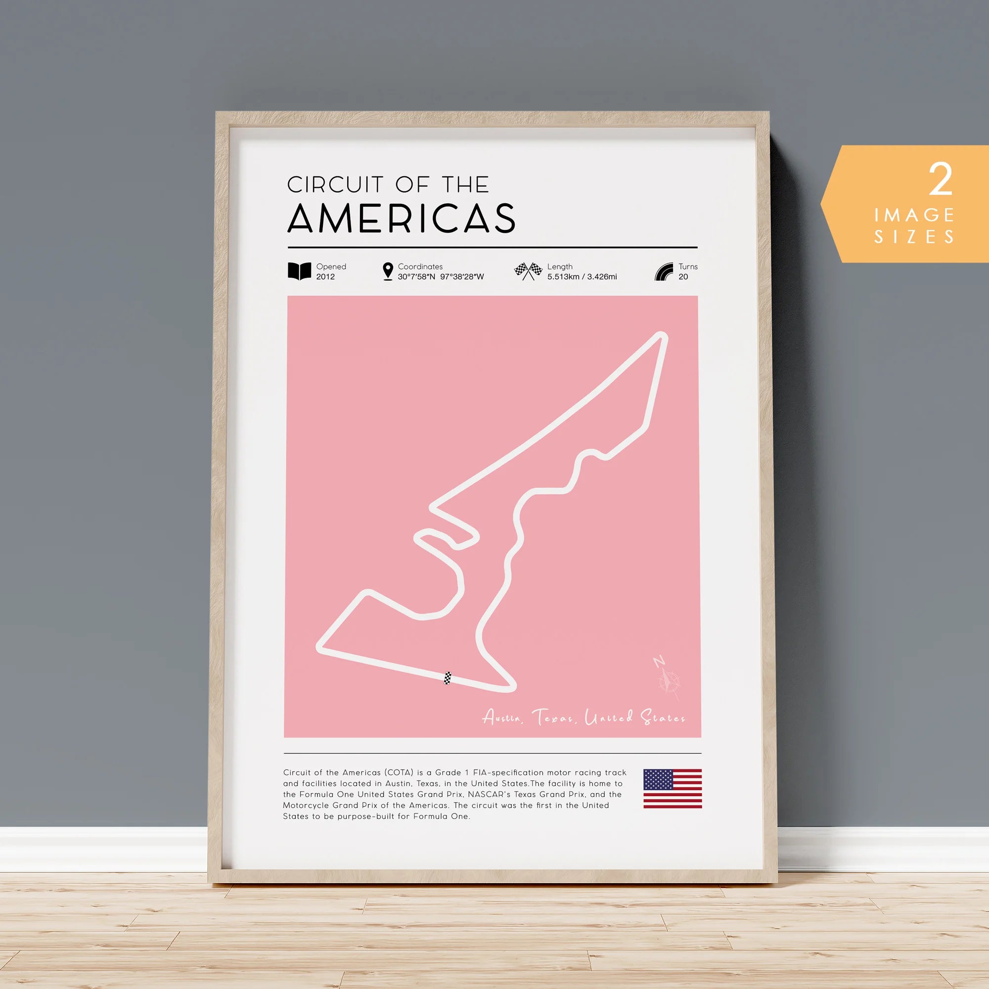 F1 circuit poster - Circuit of the Americas