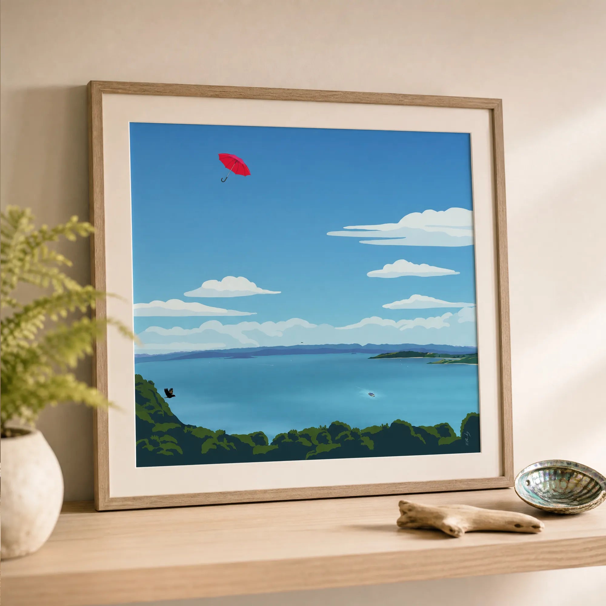 Wellington Harbour NZ Art Print – Rainbrella
