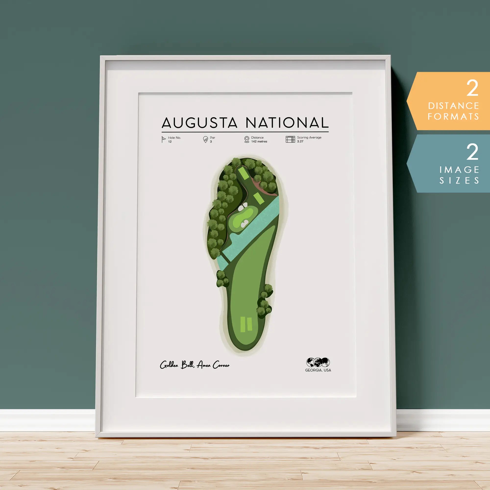 Augusta National Golf Course Print, Hole 12 Amen Corner