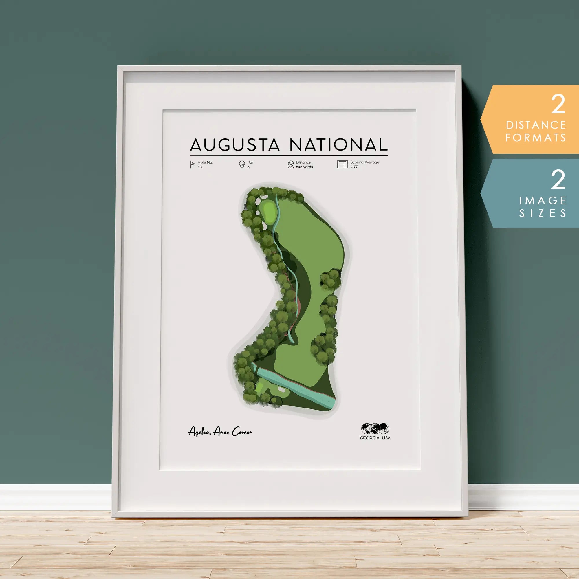 Augusta National Golf Course Print, Hole 13 Amen Corner