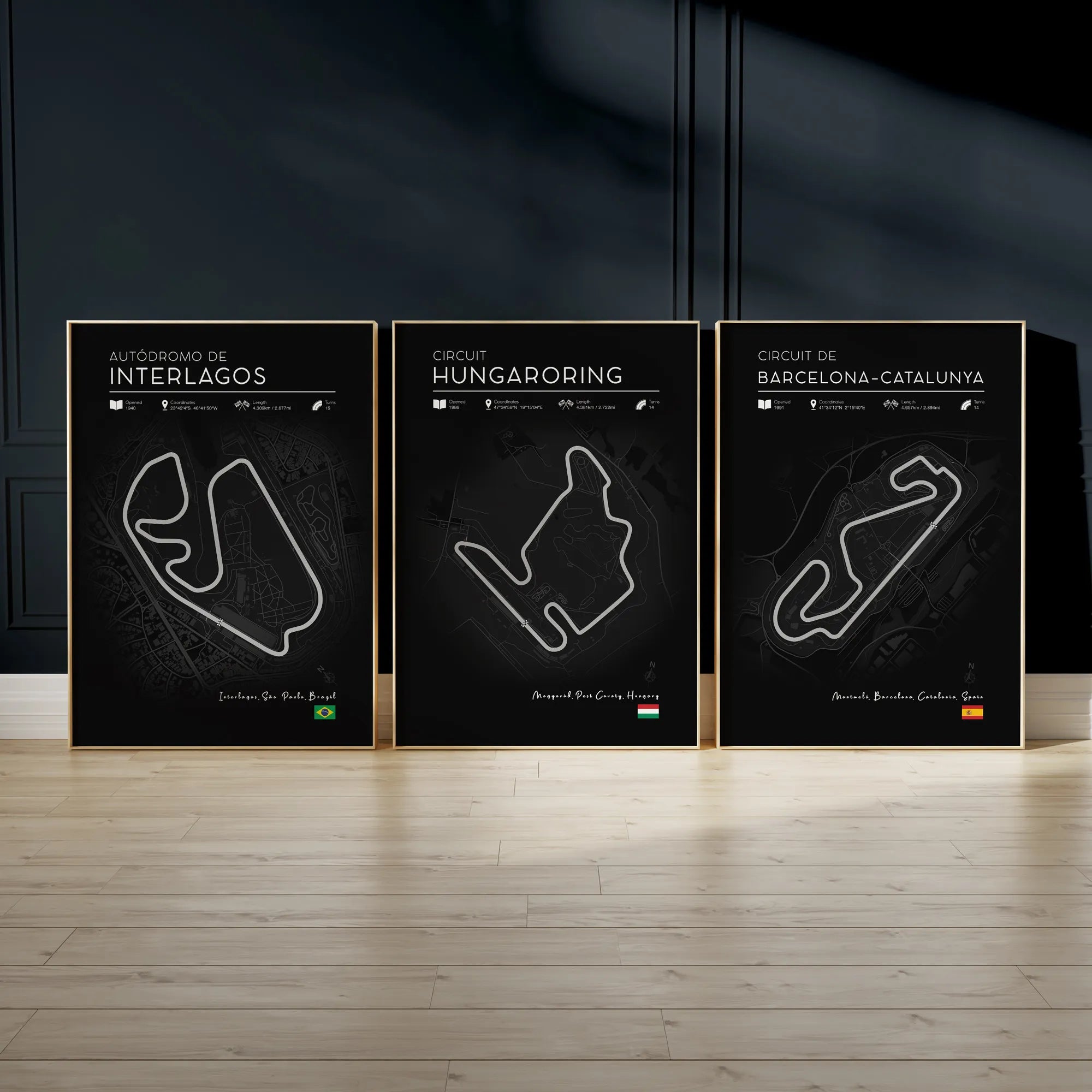 F1 Track Posters – Set of 24 Circuits for the 2025 Formula One Season