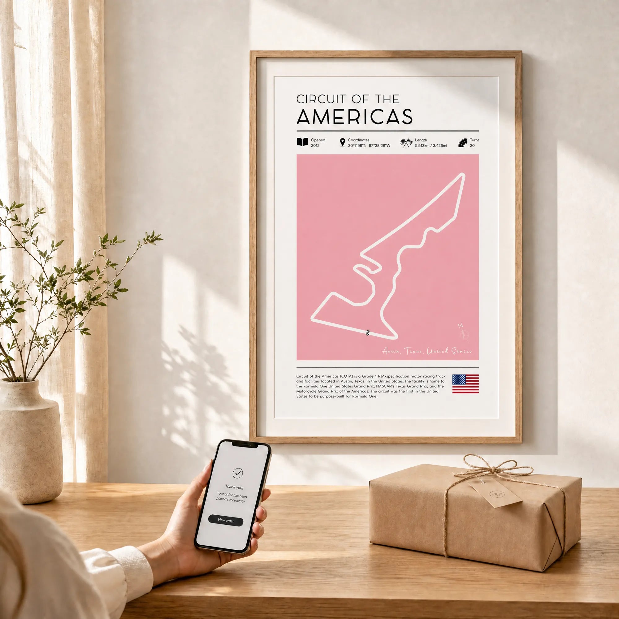 US Grand Prix COTA F1 Vintage Track Poster