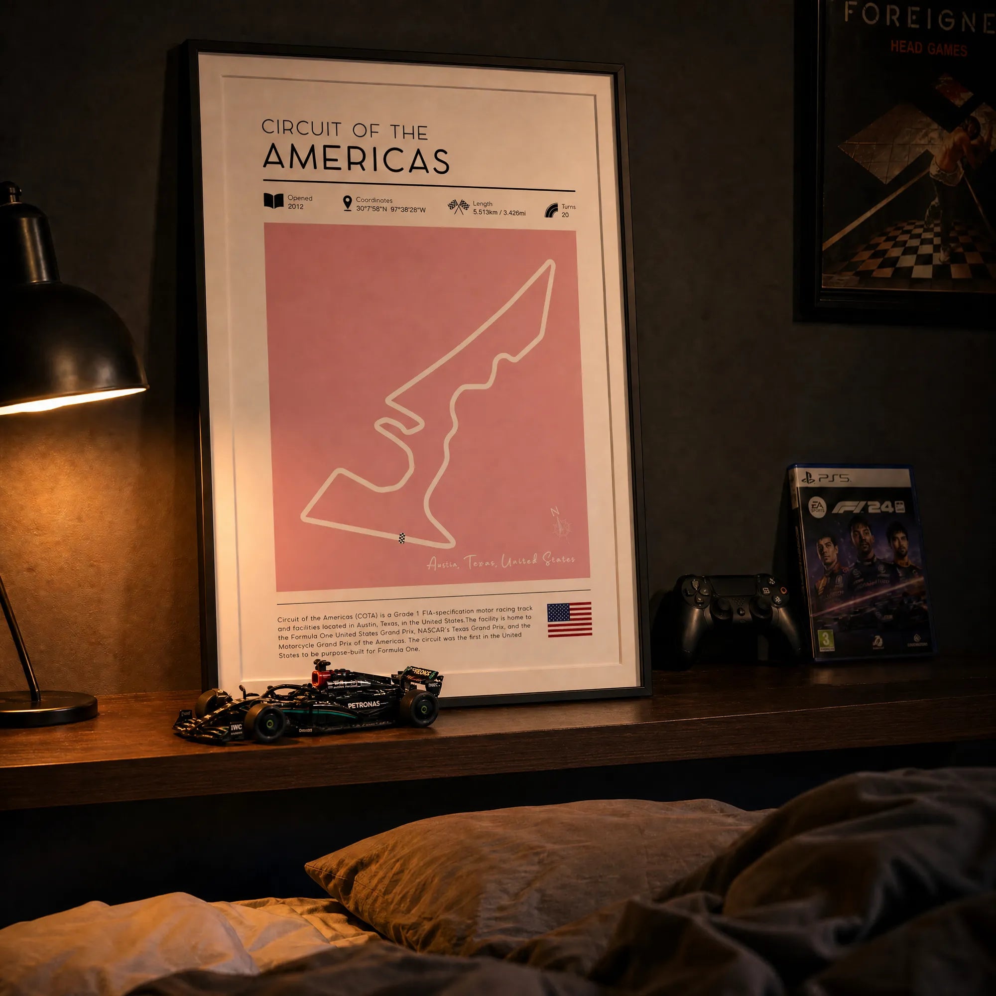 US Grand Prix COTA F1 Vintage Track Poster