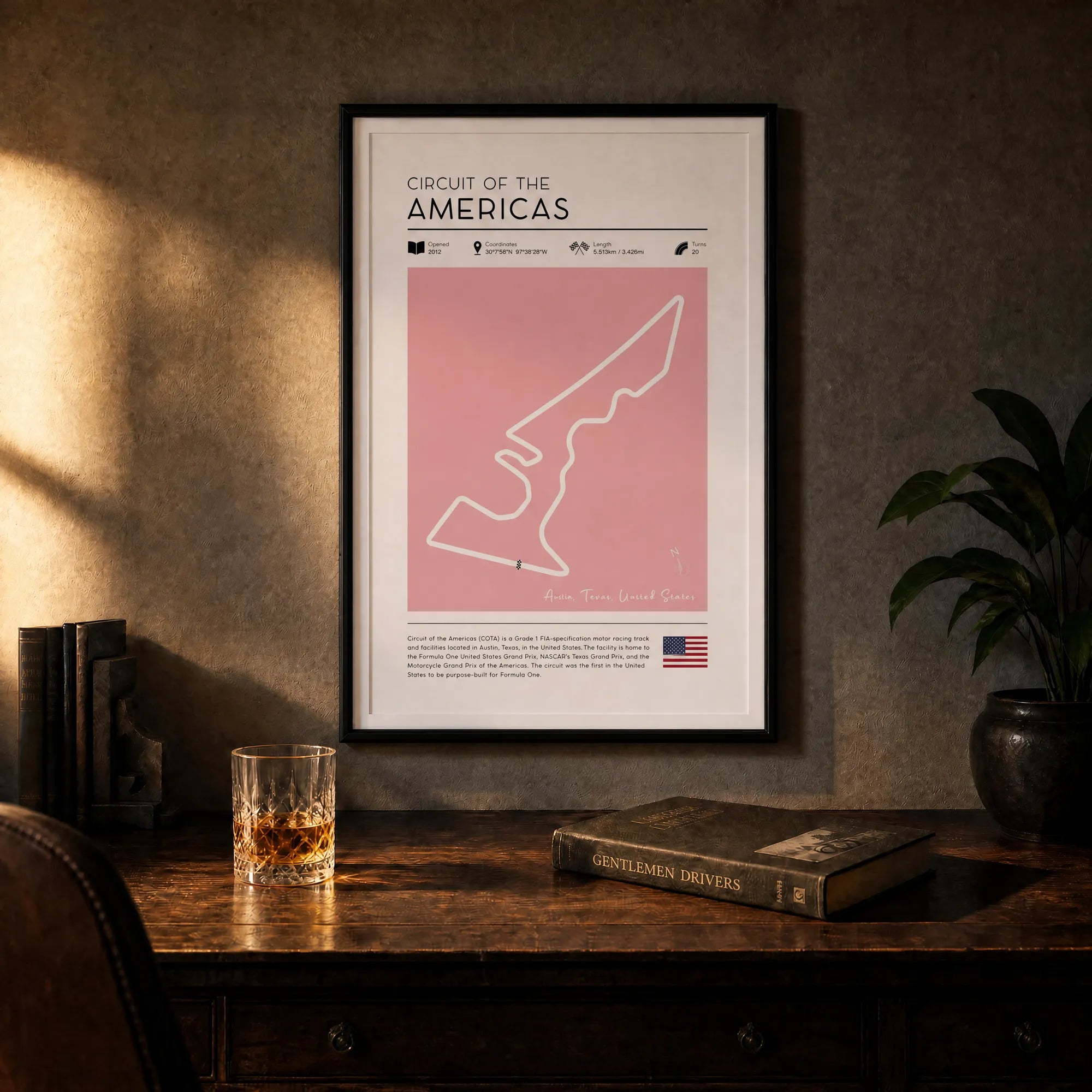 US Grand Prix COTA F1 Vintage Track Poster