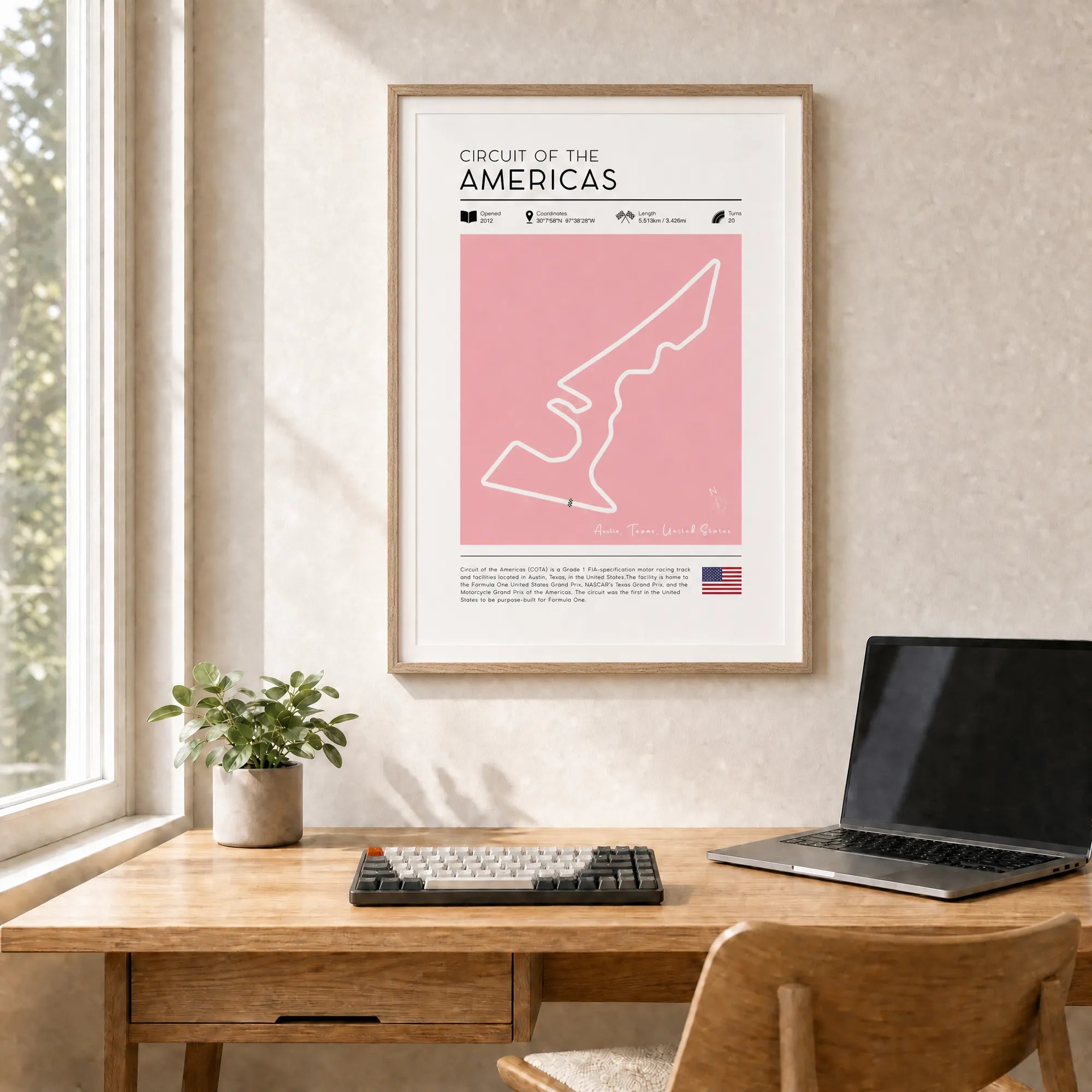 US Grand Prix COTA F1 Vintage Track Poster