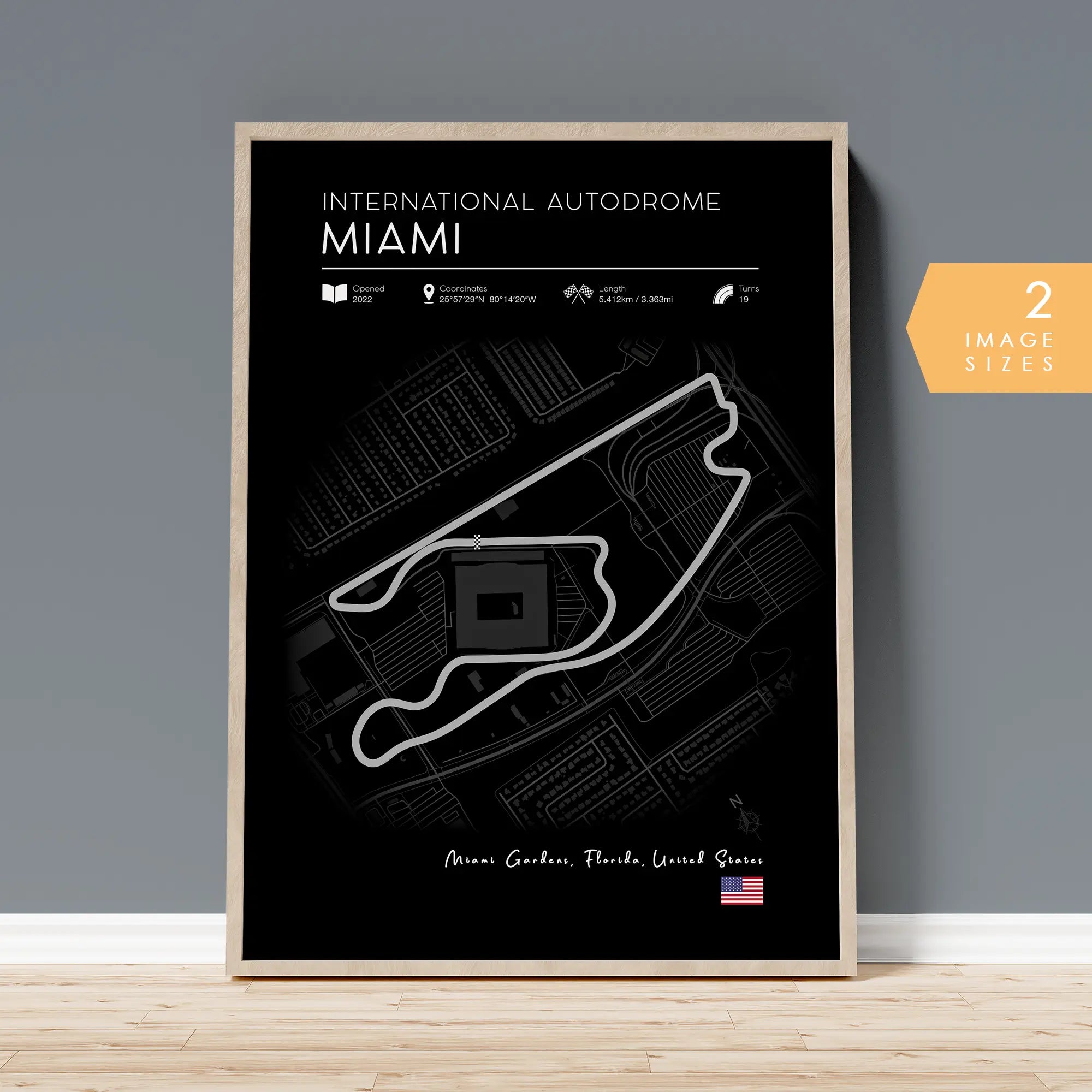 Miami International Autdrome Circuit - Formula 1 Poster Print