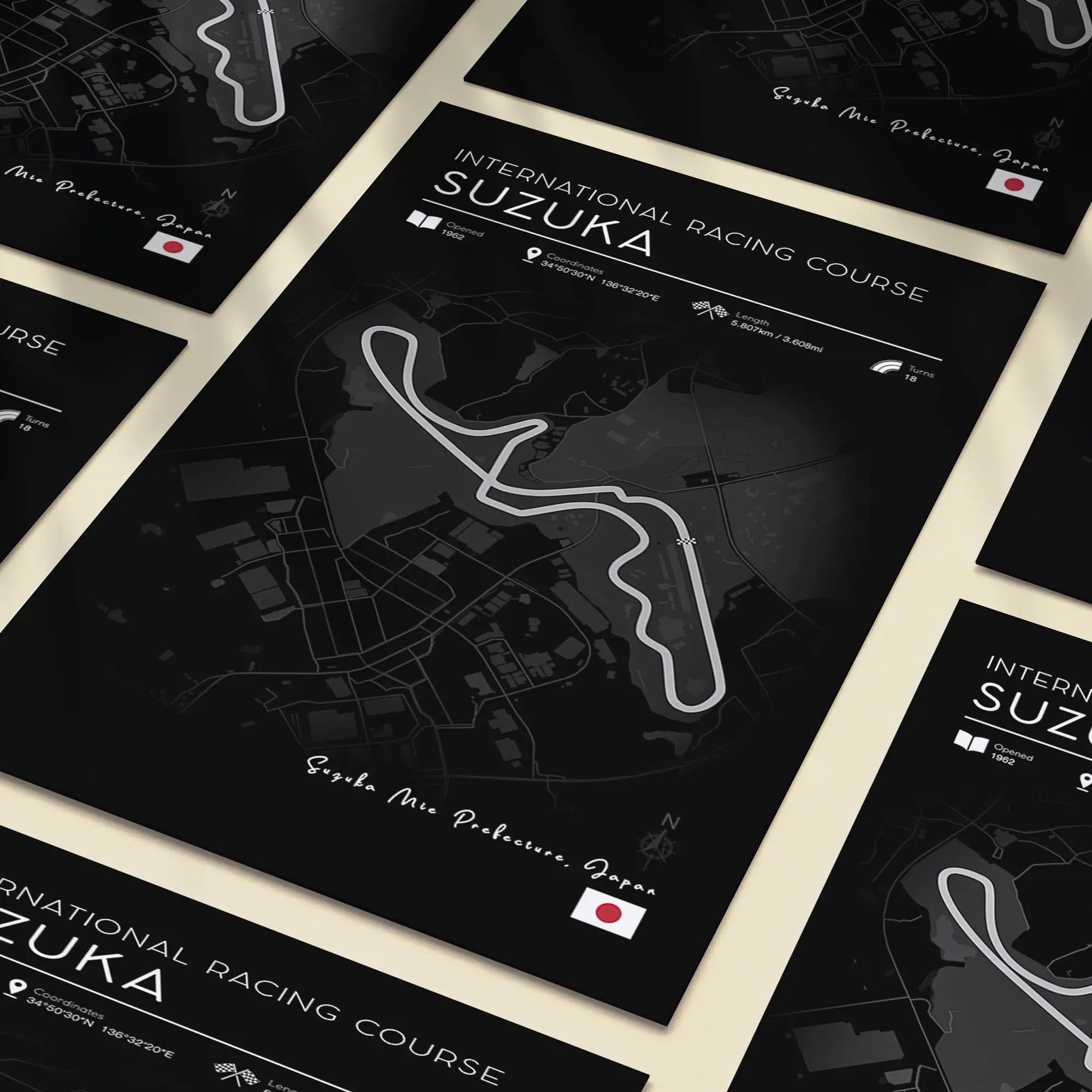 Suzuka F1 Track Poster – Wall Art for Motorsport Fans