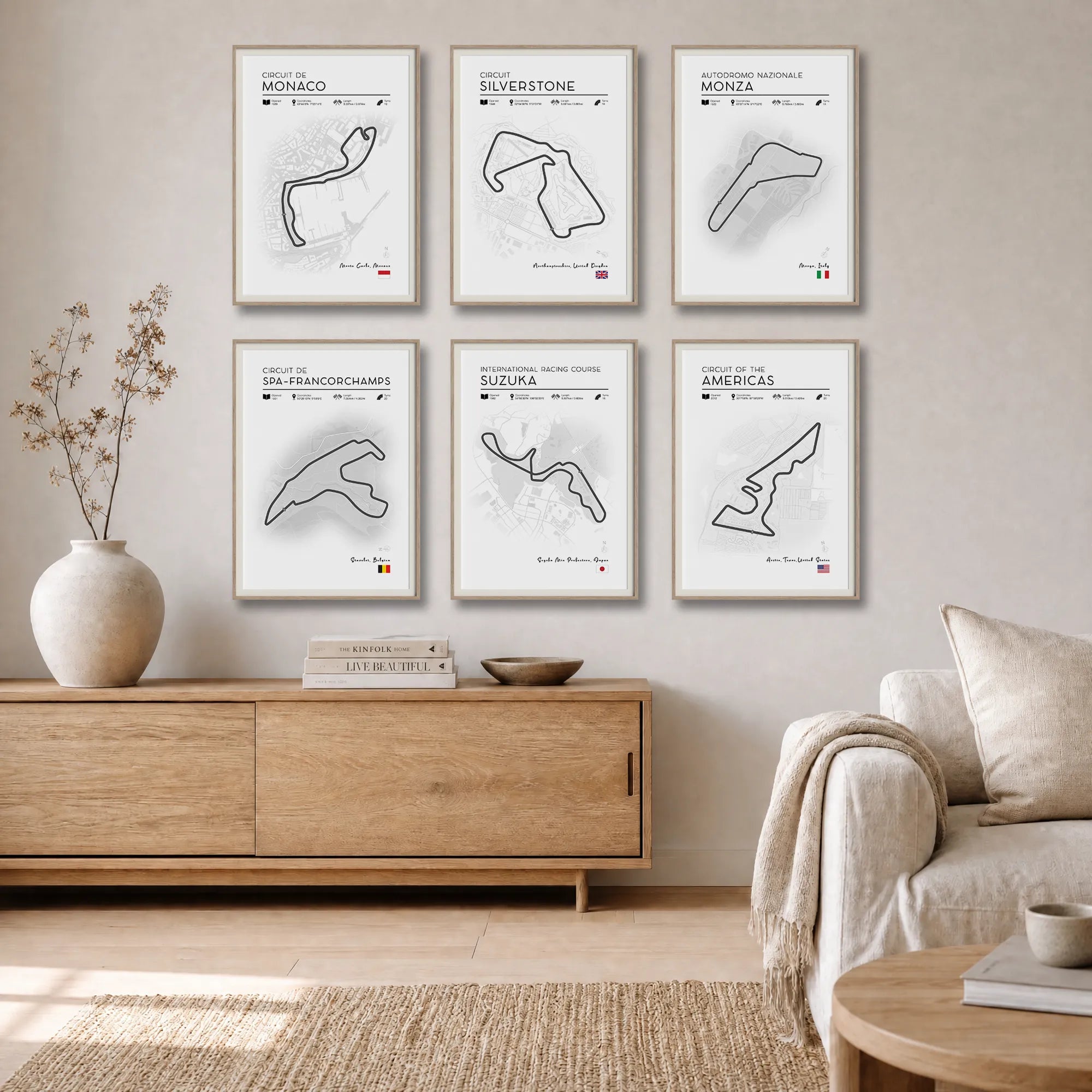 2026 Formula 1 Minimalist Track Poster Bundle – 24 Circuits