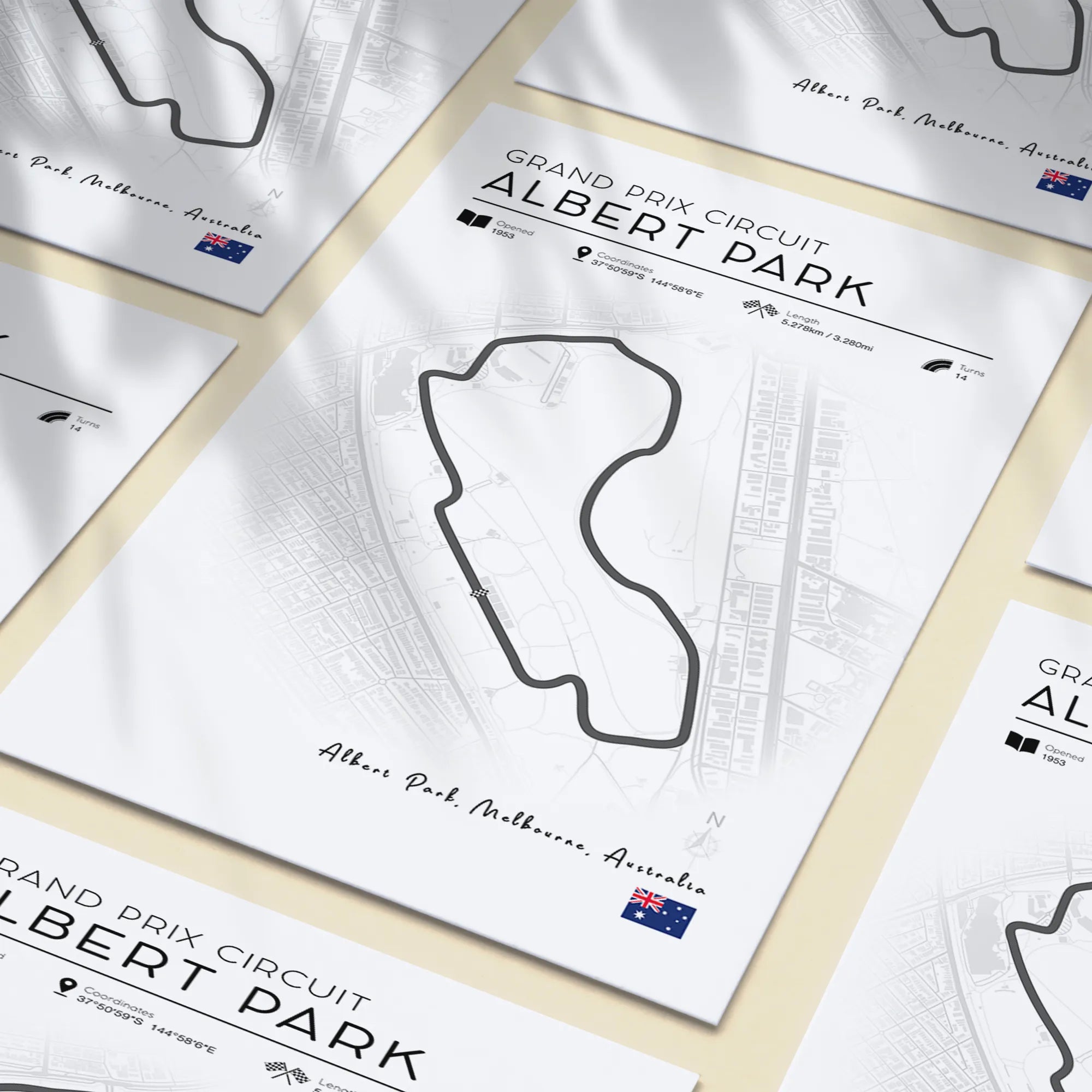 F1 Track Poster - Albert Park Melbourne