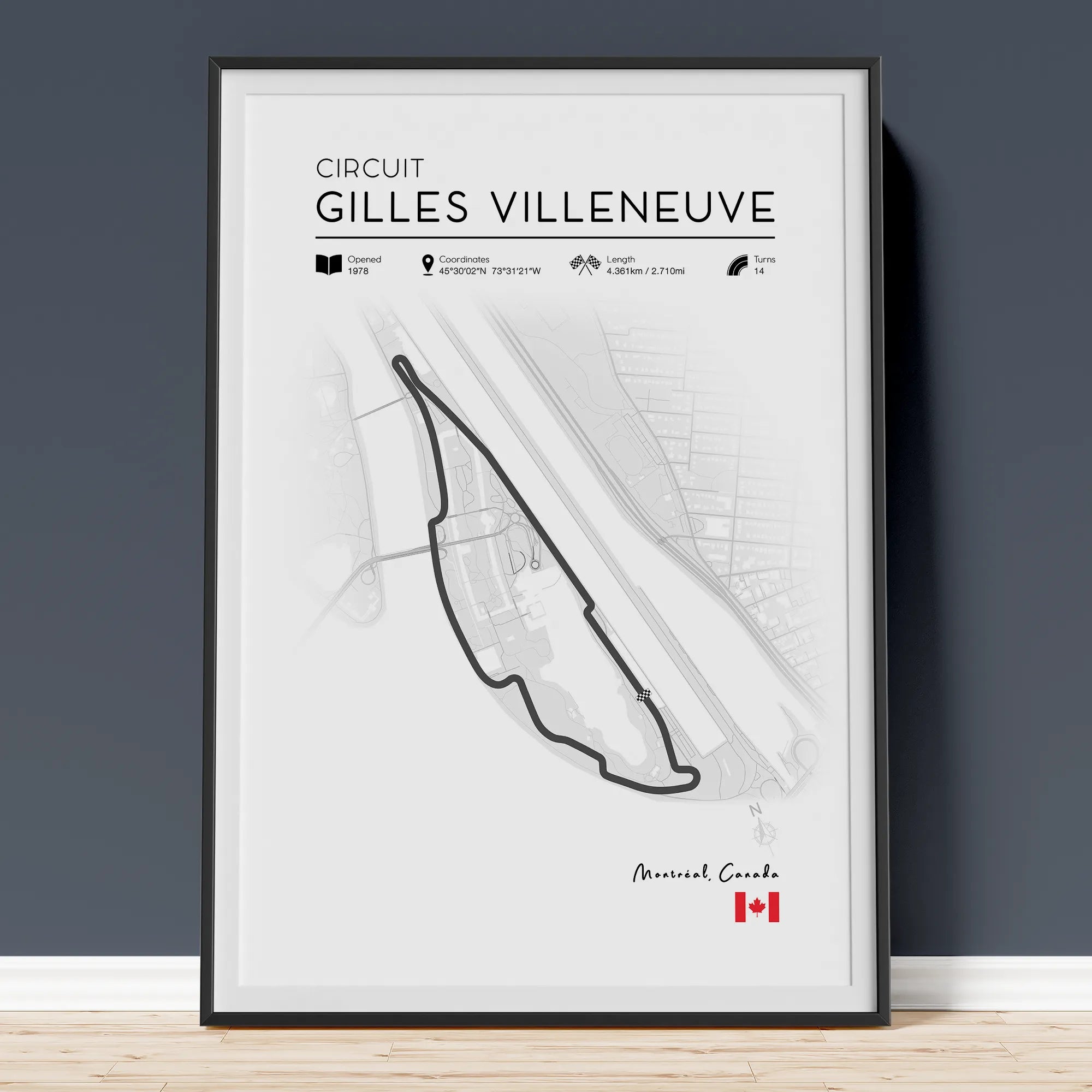 Canadian Grand Prix, minimalist Formula 1 wall art print