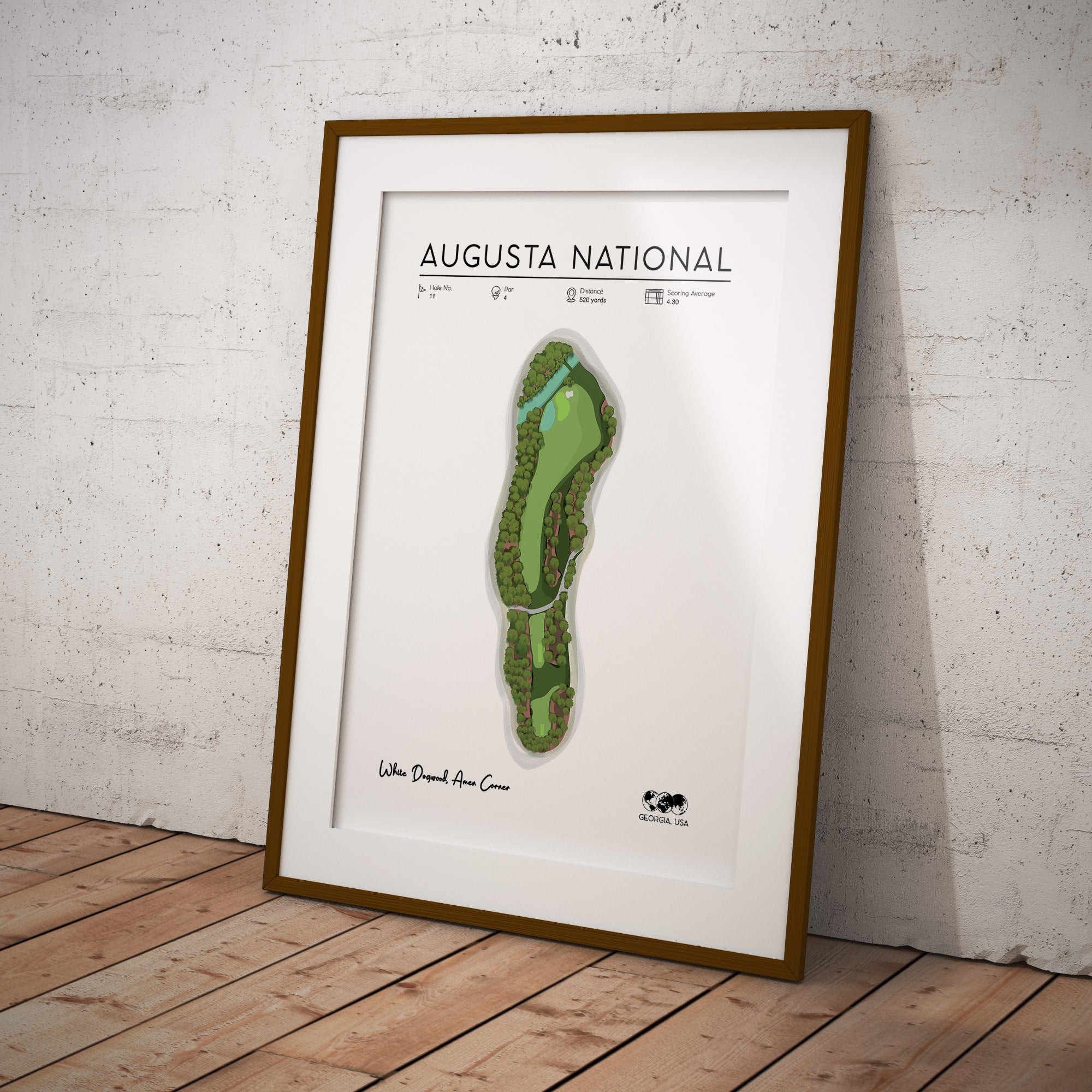 The Masters Art Print, Augusta National hole 11 Amen corner