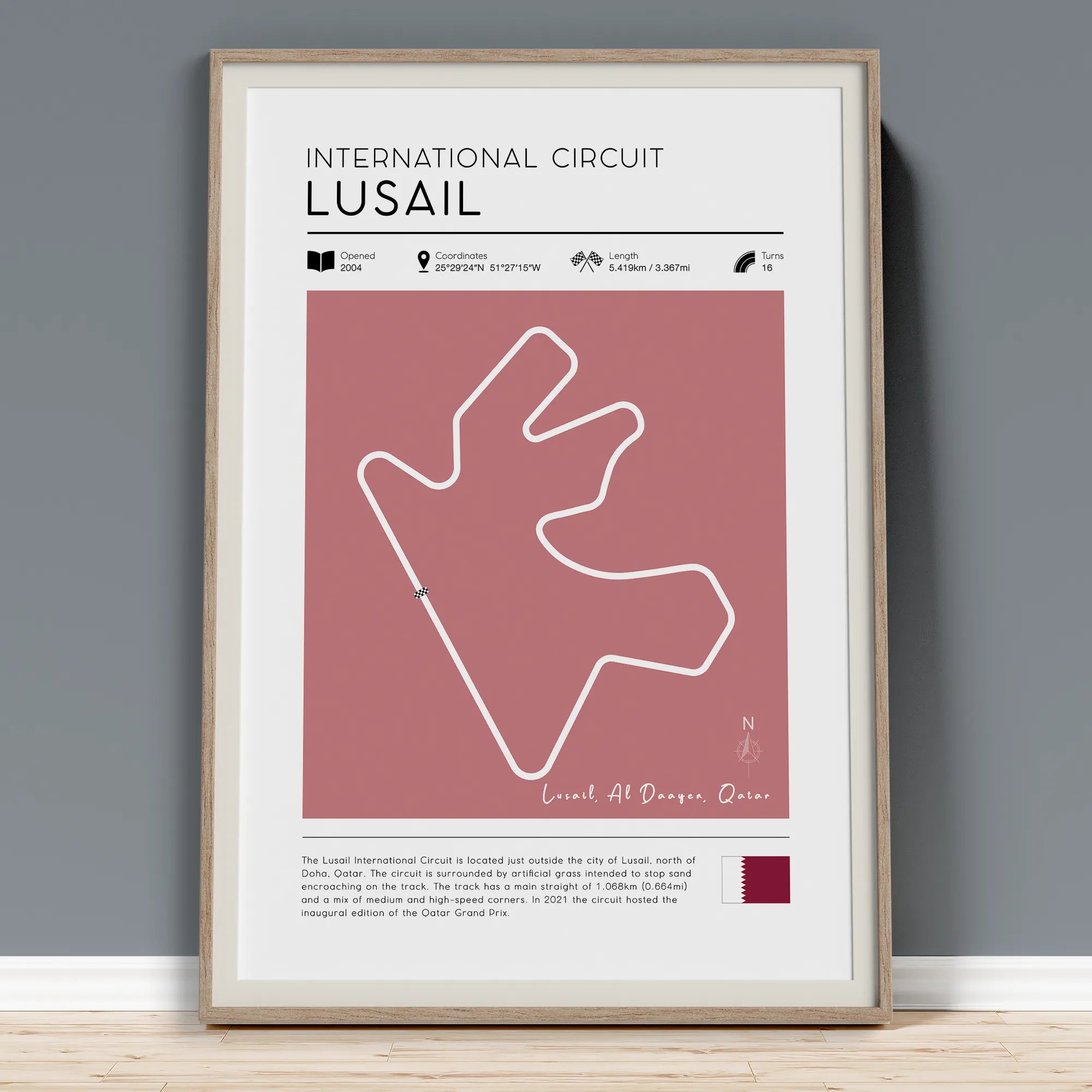 F1 Circuit Poster - Lusail Qatar