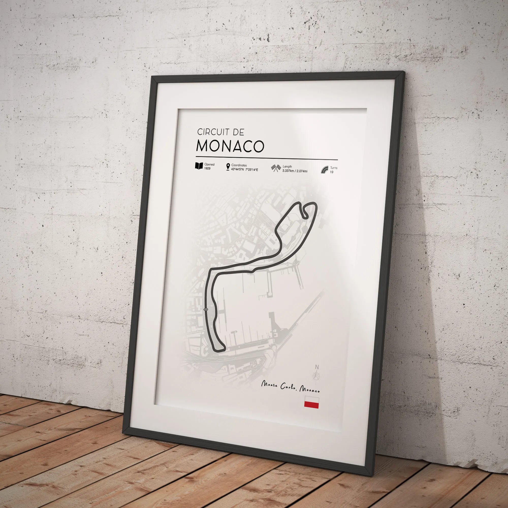 Gift for F1 Fan – Monaco Grand Prix Circuit Posters for Motorsport Enthusiasts