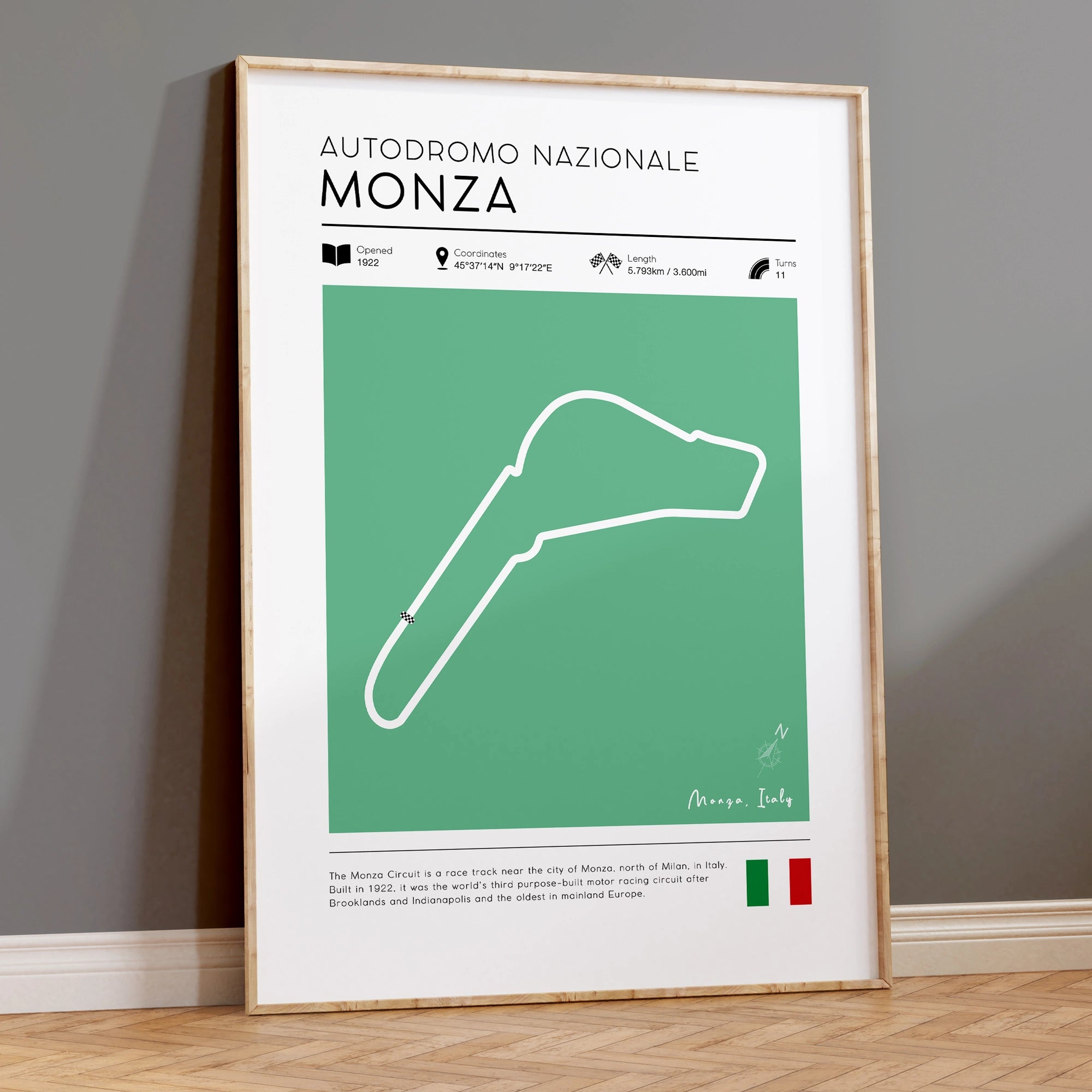 F1 circuit poster - Monza Italy