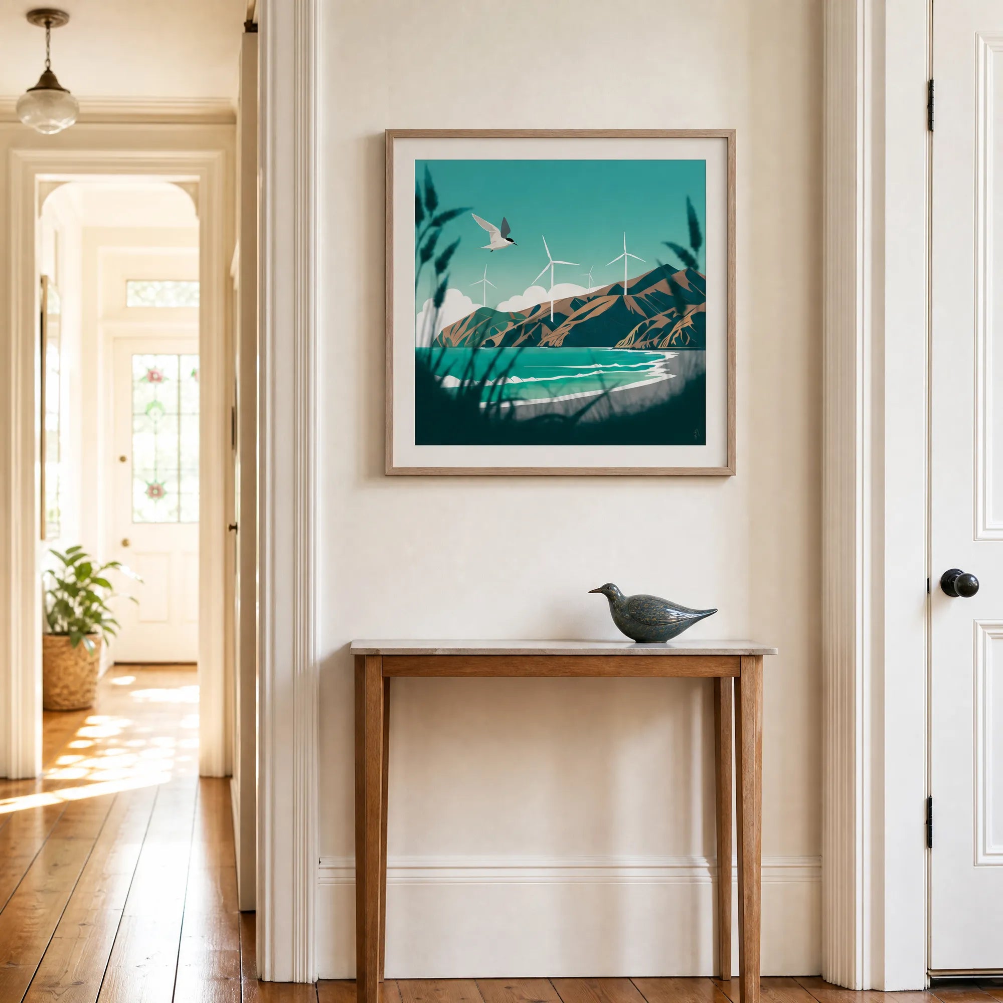 Makara Beach NZ Art Print – New Zealand Landscape Digital Artwork