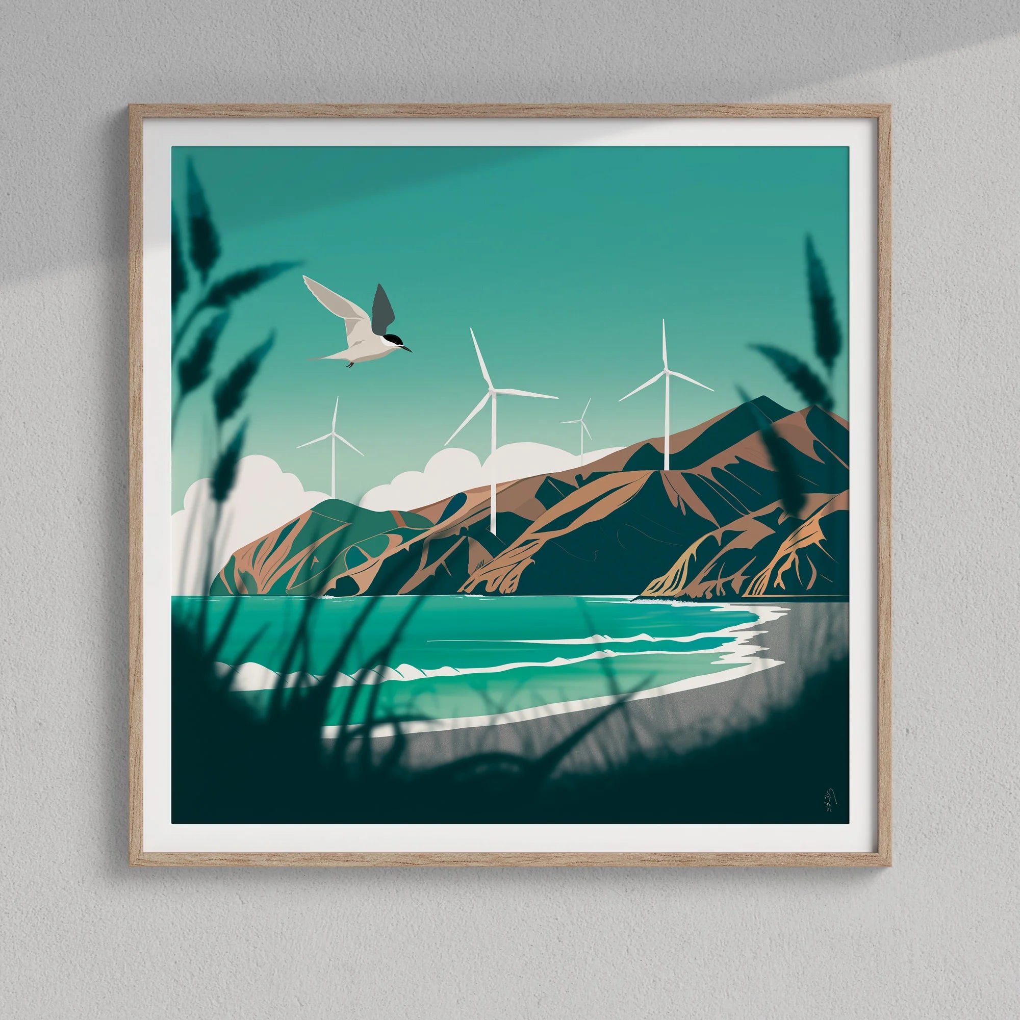 NZ Art, Wellington Art Print - Makara Beach