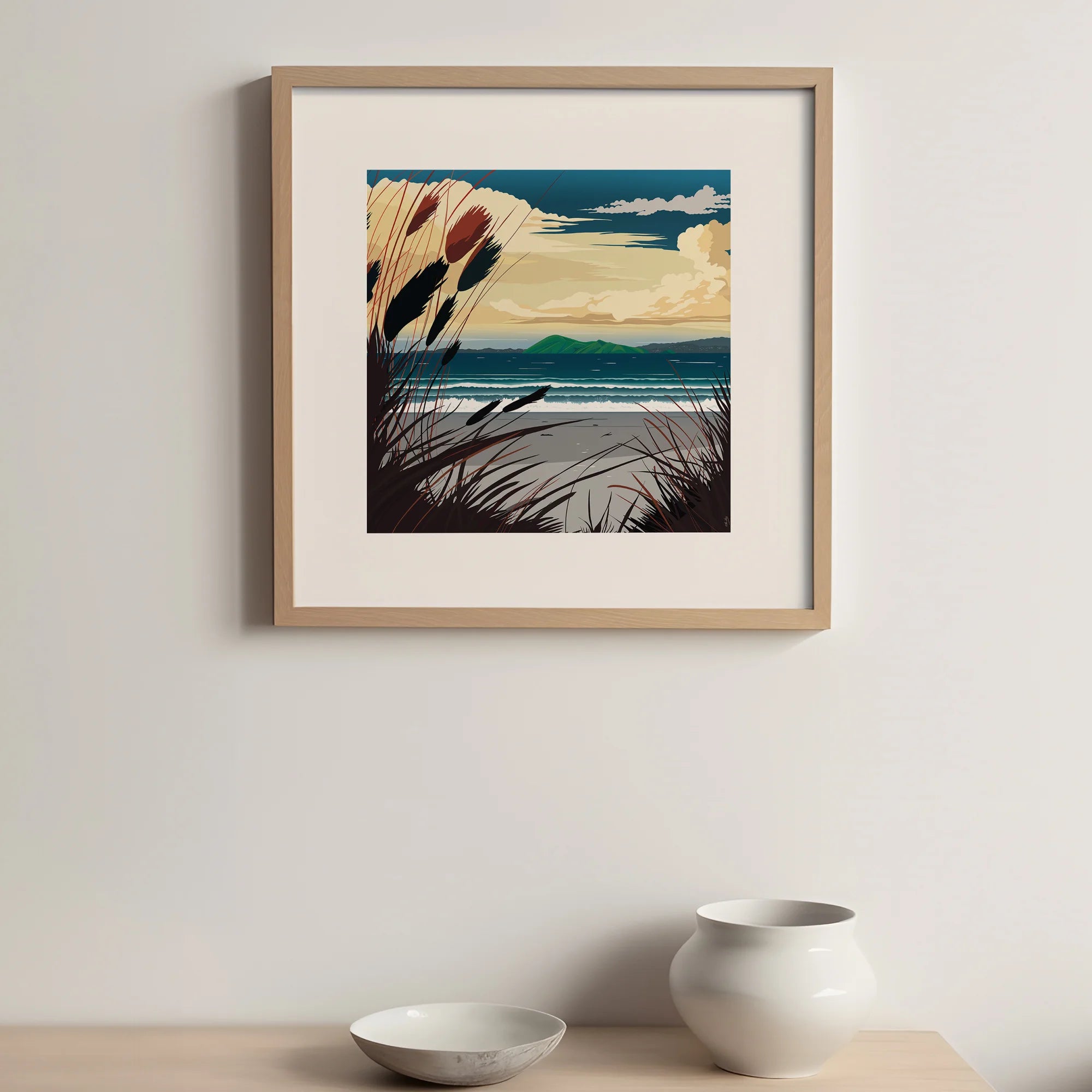 NZ Art, Wellington Art Print - Petone Beach