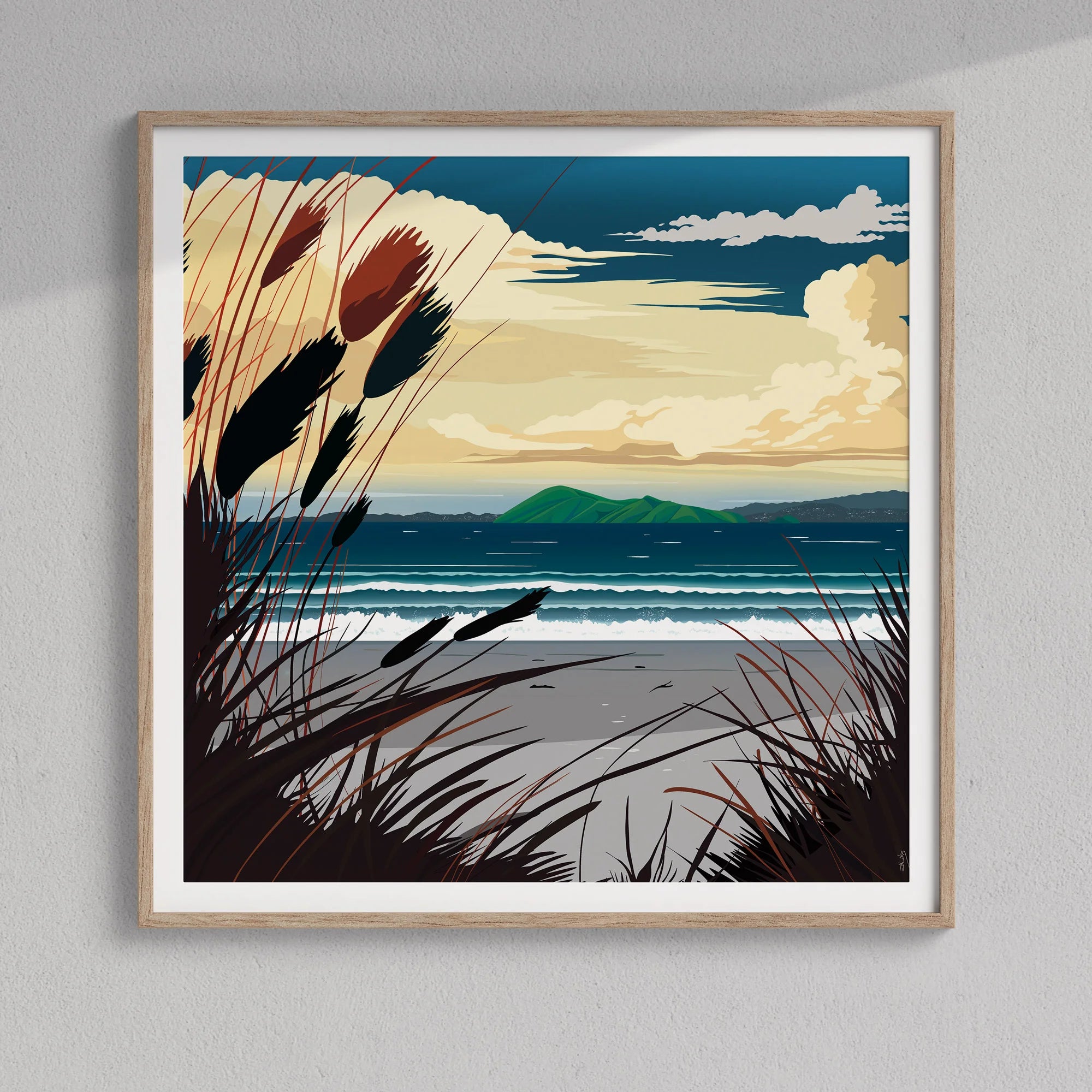 NZ Art, Wellington Art Print - Petone Beach