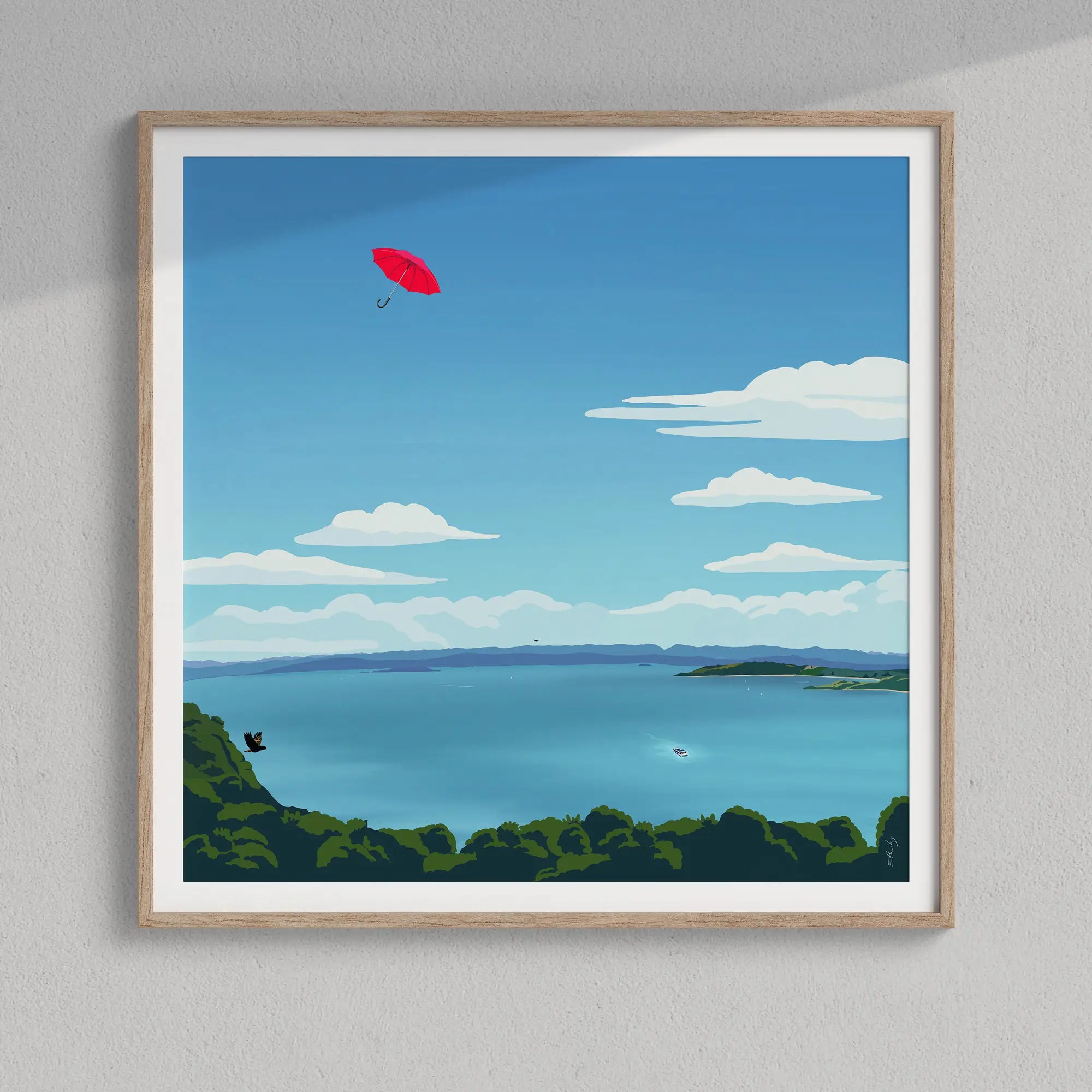 NZ Art, Wellington Art Print - Rainbrella