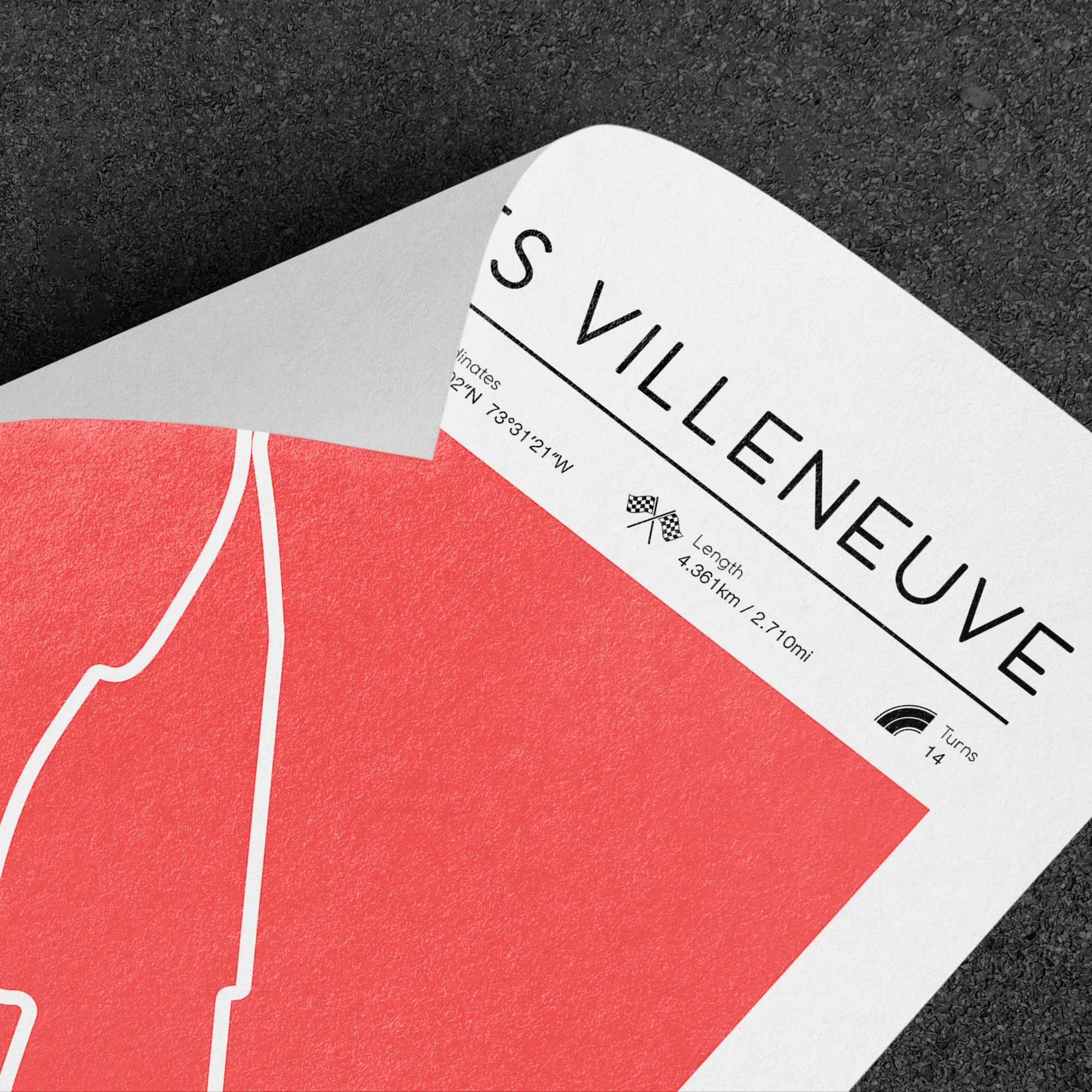 Printable Retro Gilles-Villeneuve F1 Track Poster 