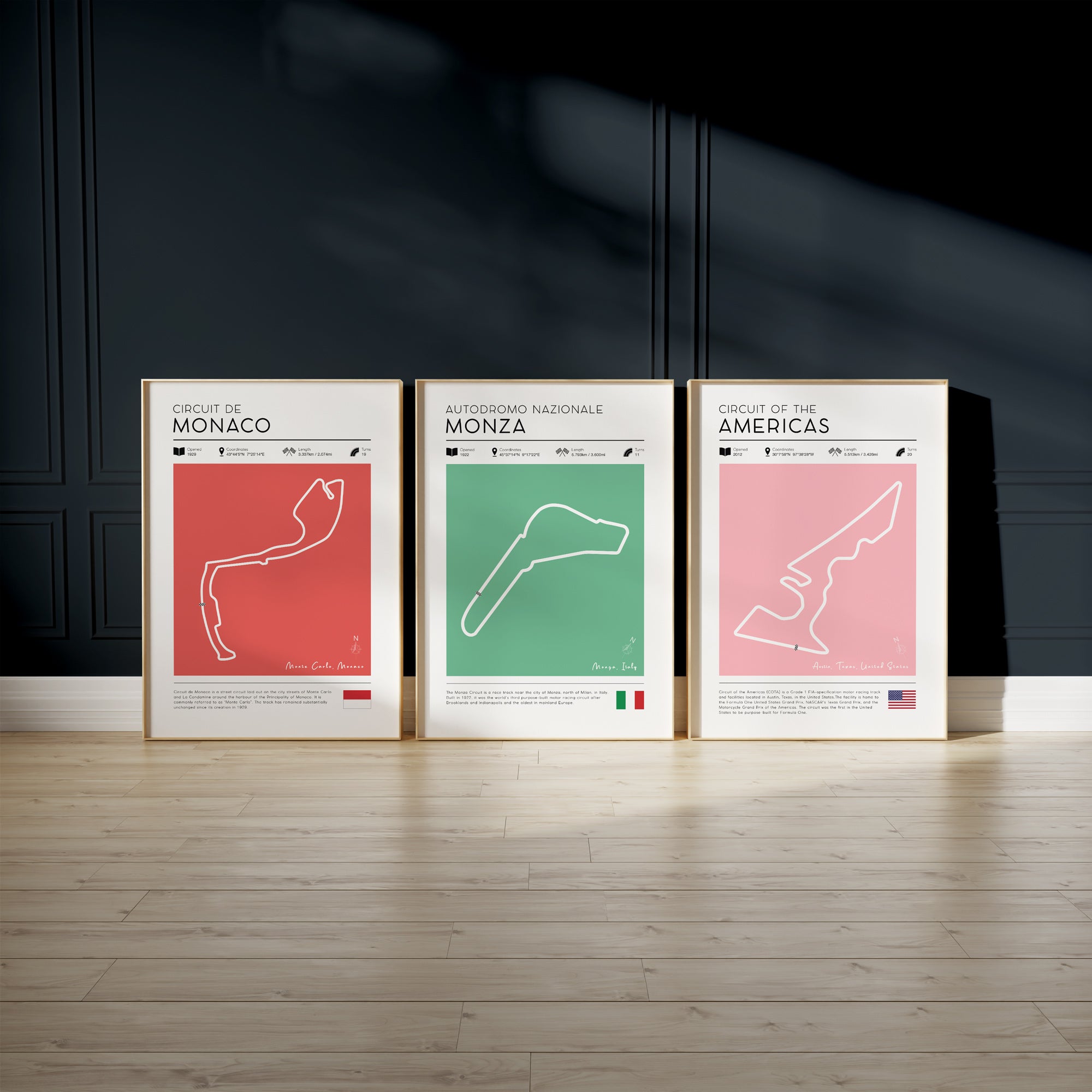 Set of F1 Circuit Poster Prints