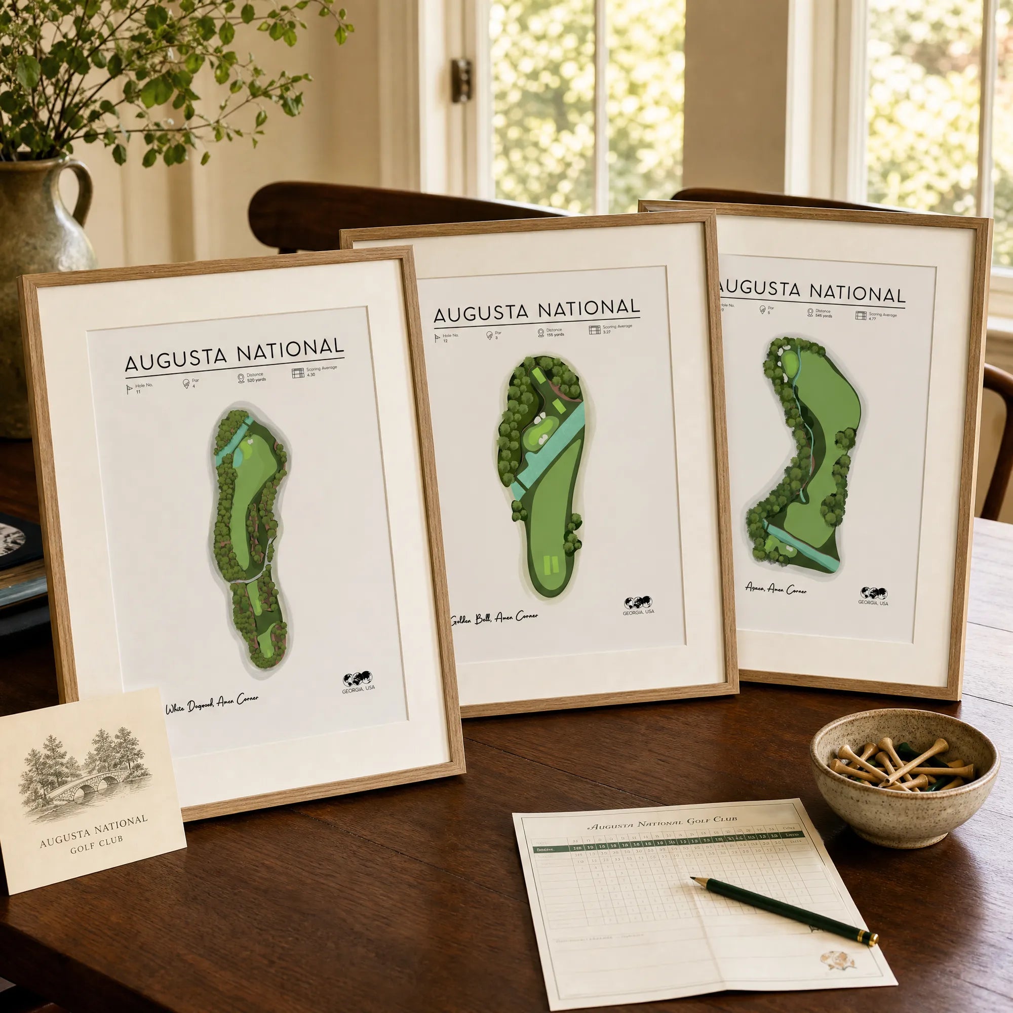 Golf Artwork Set: Famous Golf Courses Prints
