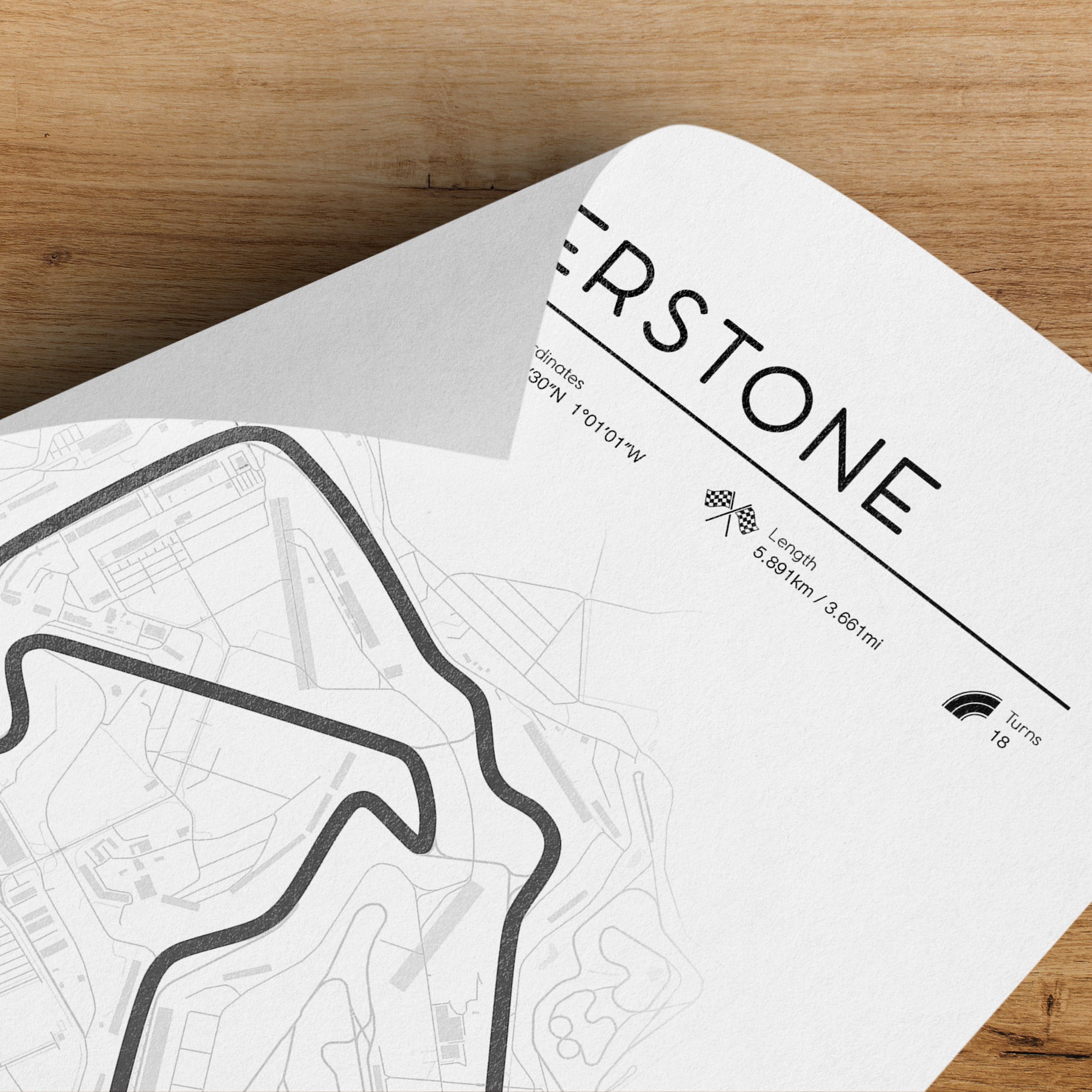 Formula 1 Poster, Silverstone Circuit Map