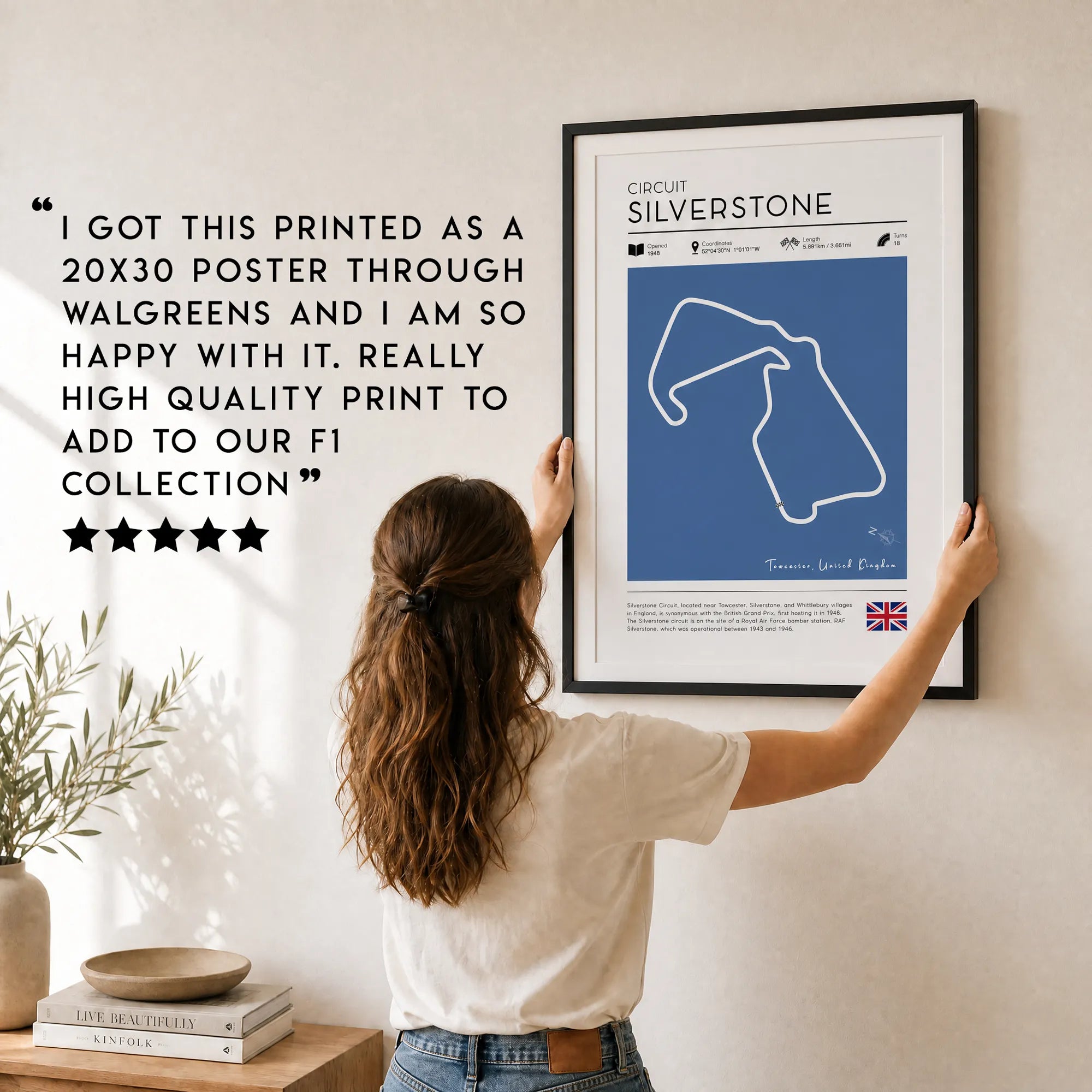 F1 Racetrack Art Silverstone | Vintage Poster